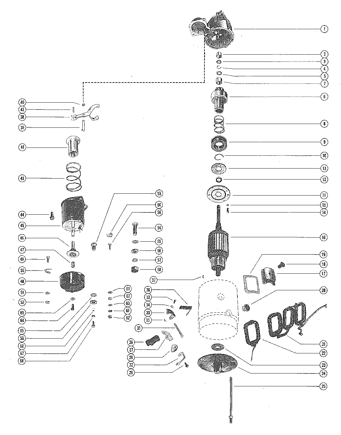 GRUPPO MOTORINO AVVIAMENTO, COMPLETO (B-50-69863A1)
