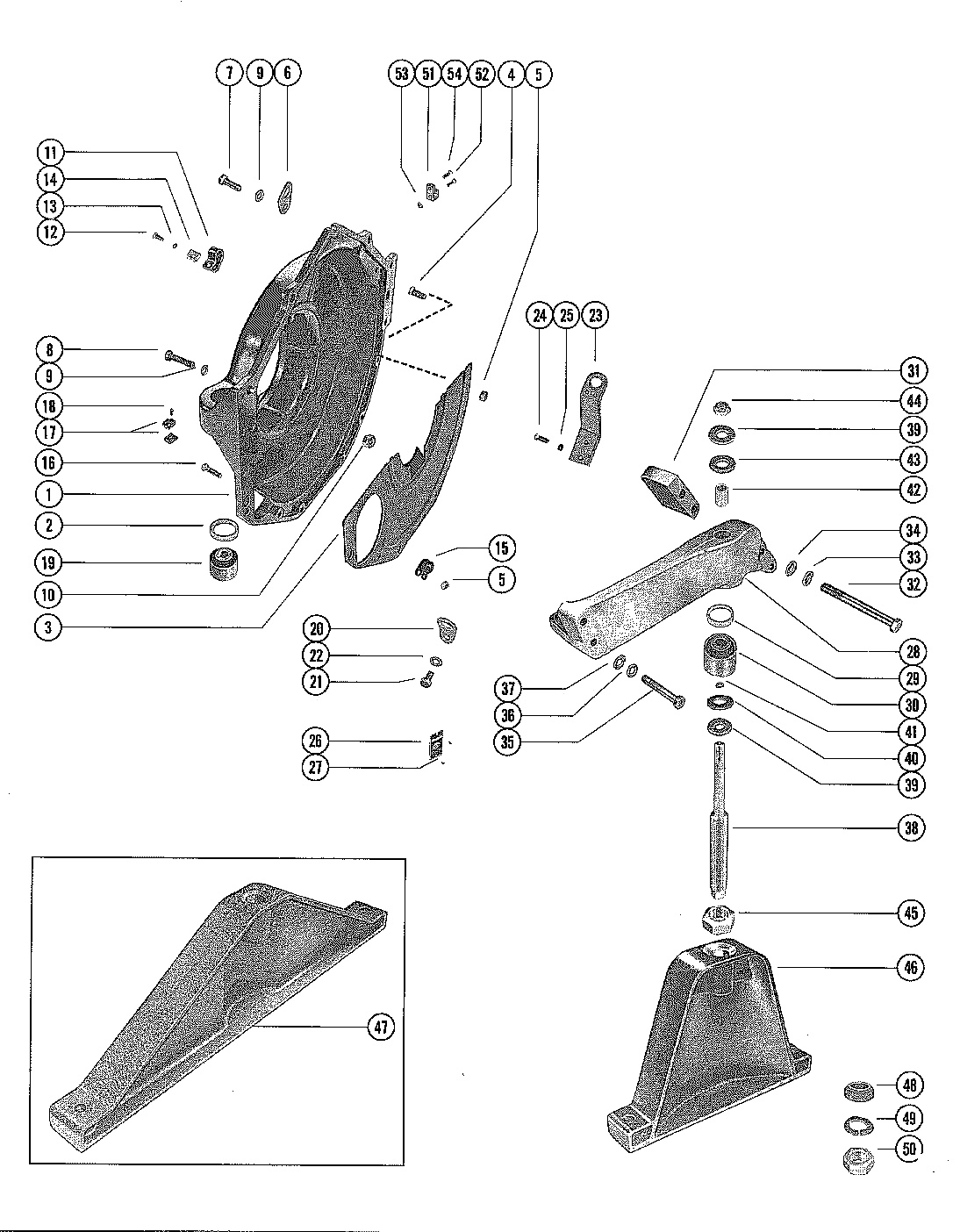 FLYWHEEL HOUSING AND ENGINE SUPPORT