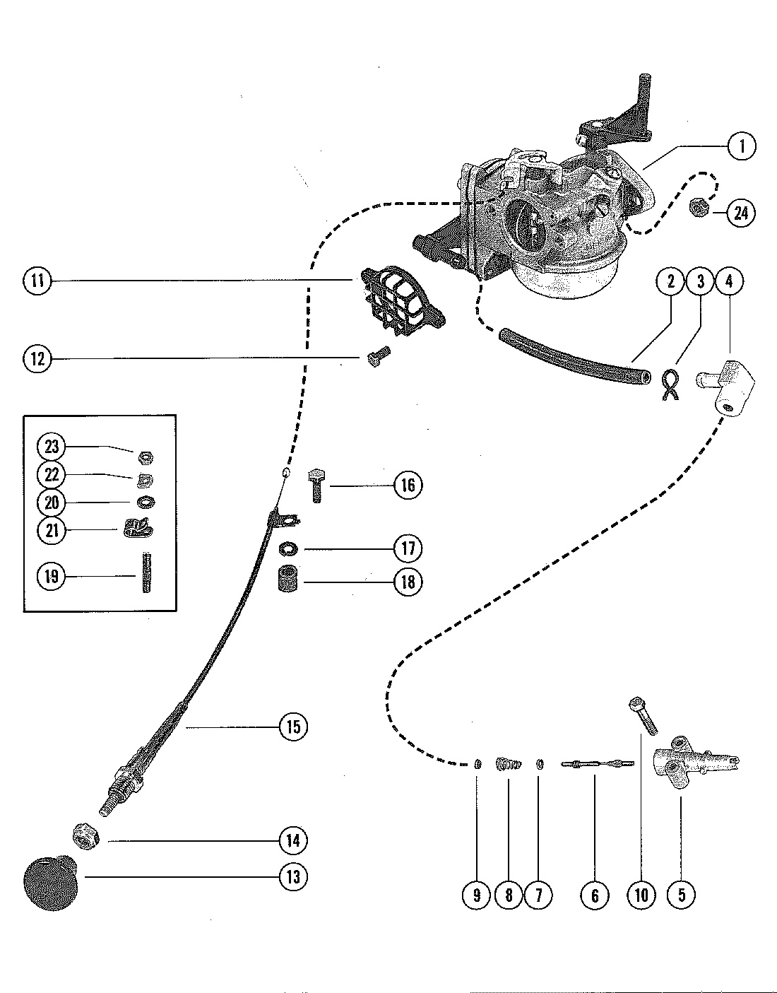 CARBURETOR AND CHOKE ASSEMBLY
