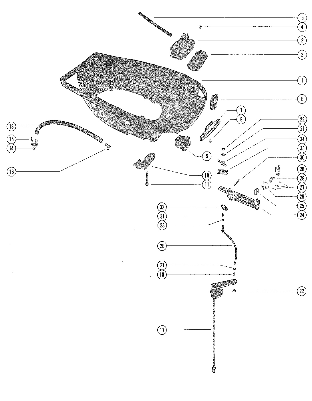 BOTTOM COWL AND SHIFT LINKAGE