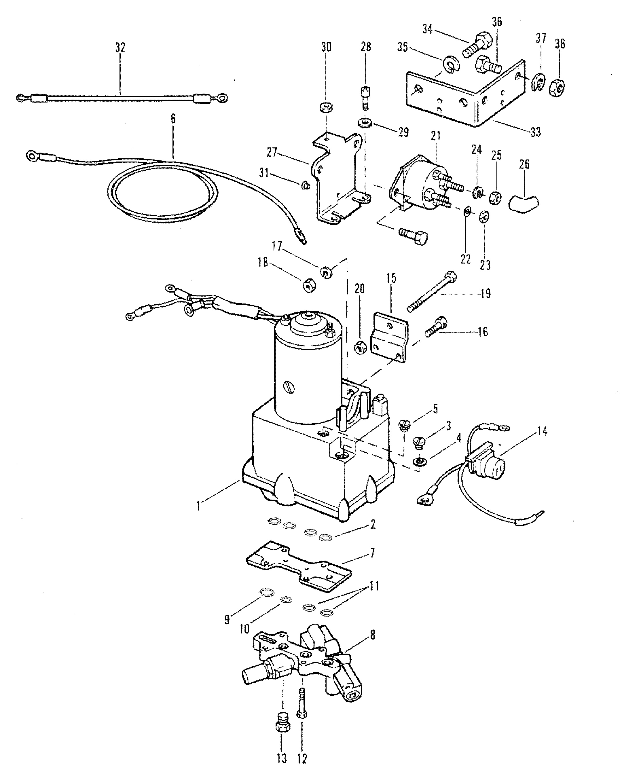 POWER TRIM COMPONENTS - WITHOUT CIRCUIT BREAKER