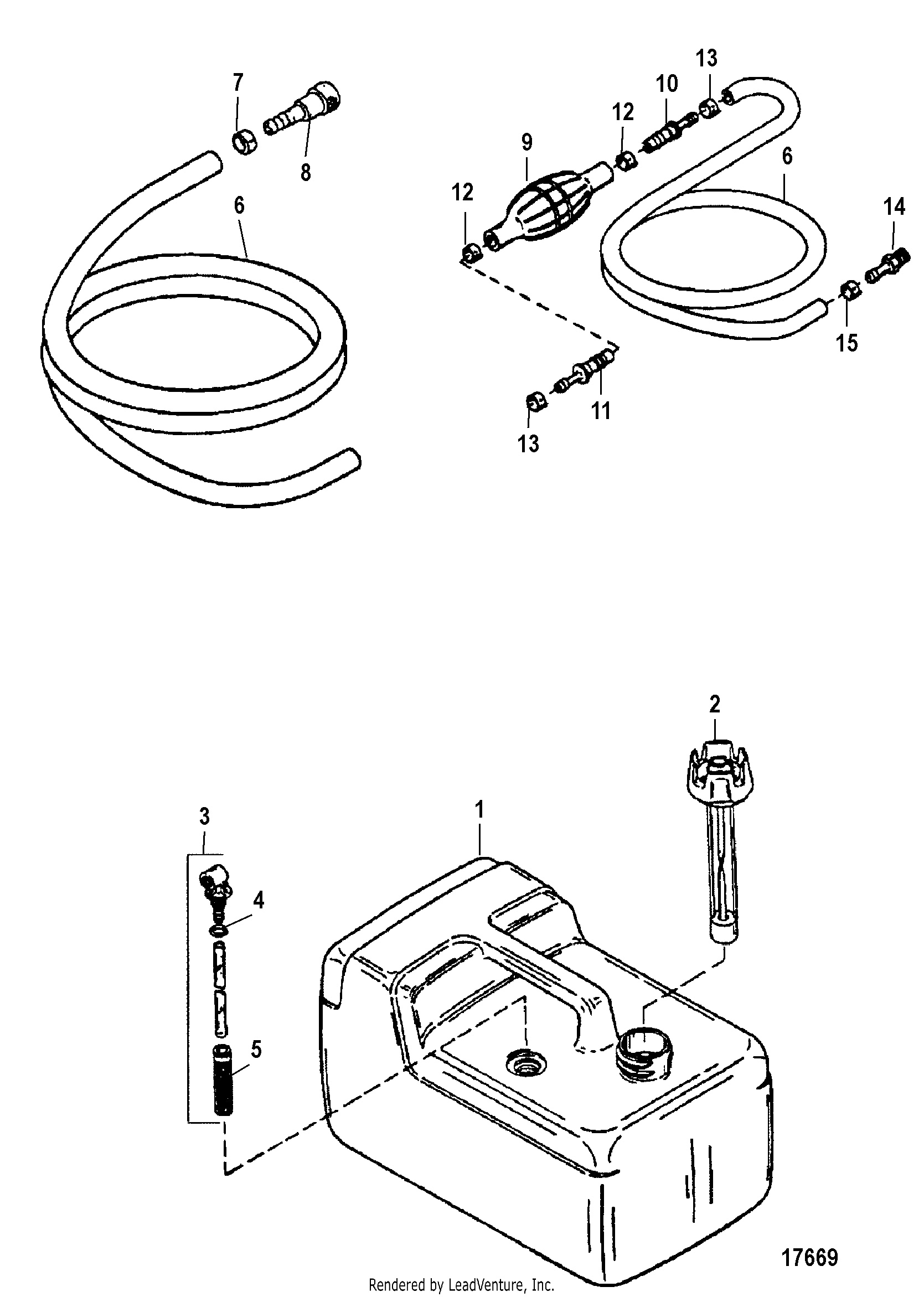 Fuel Tank Assembly(Plastic 3.2 Gallon)