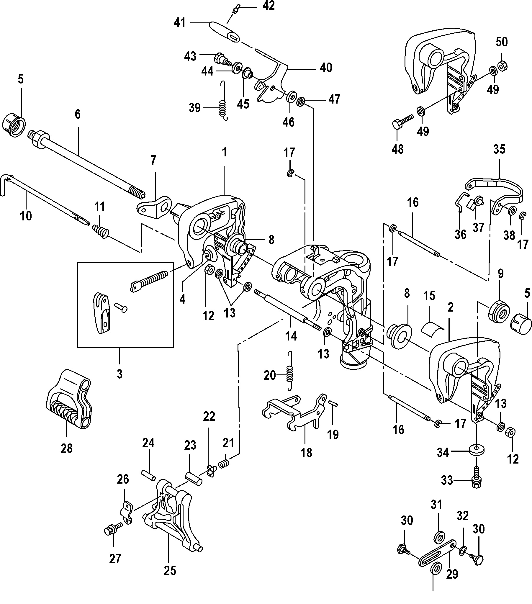 Clamp Brackets, Manual Tilt
