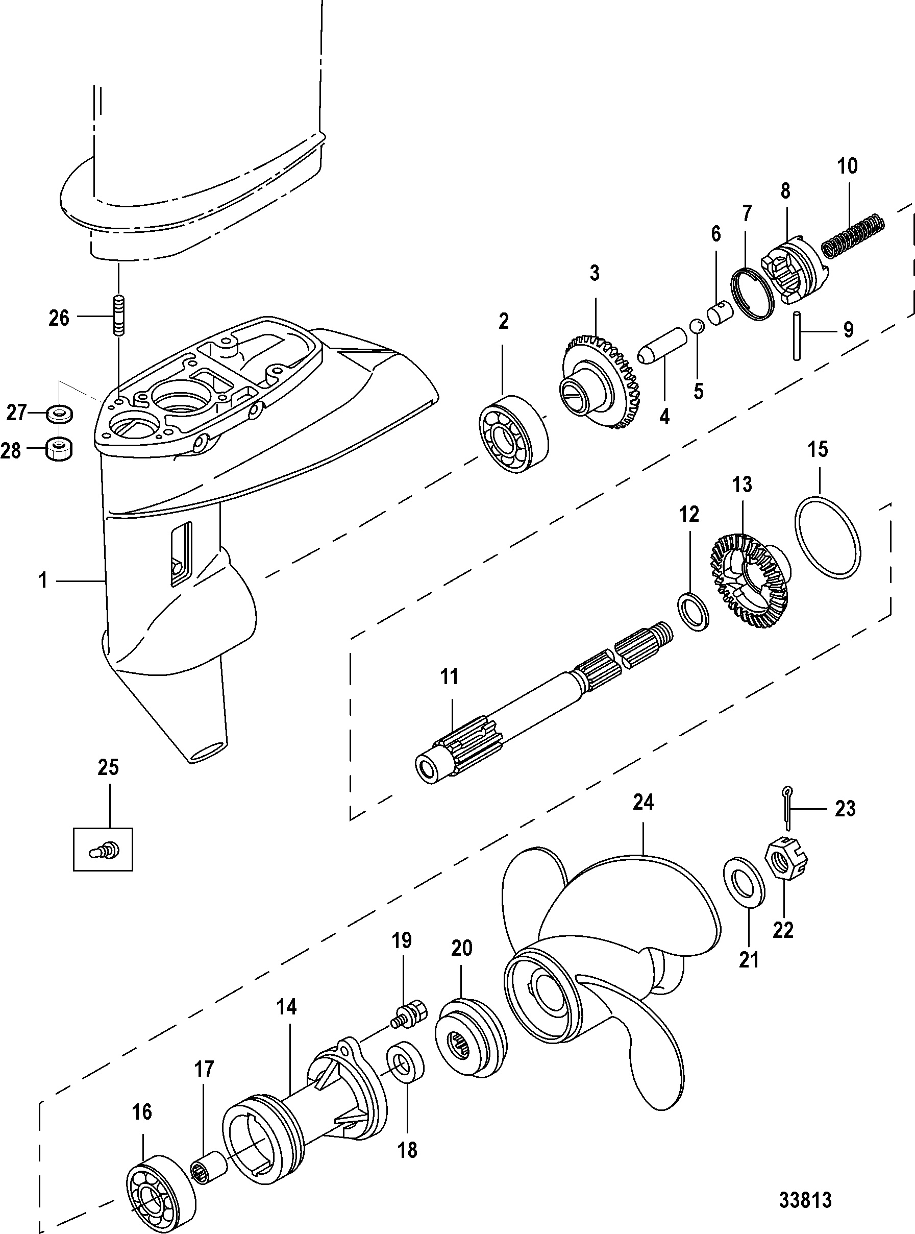 Gear Housing, Propeller Shaft