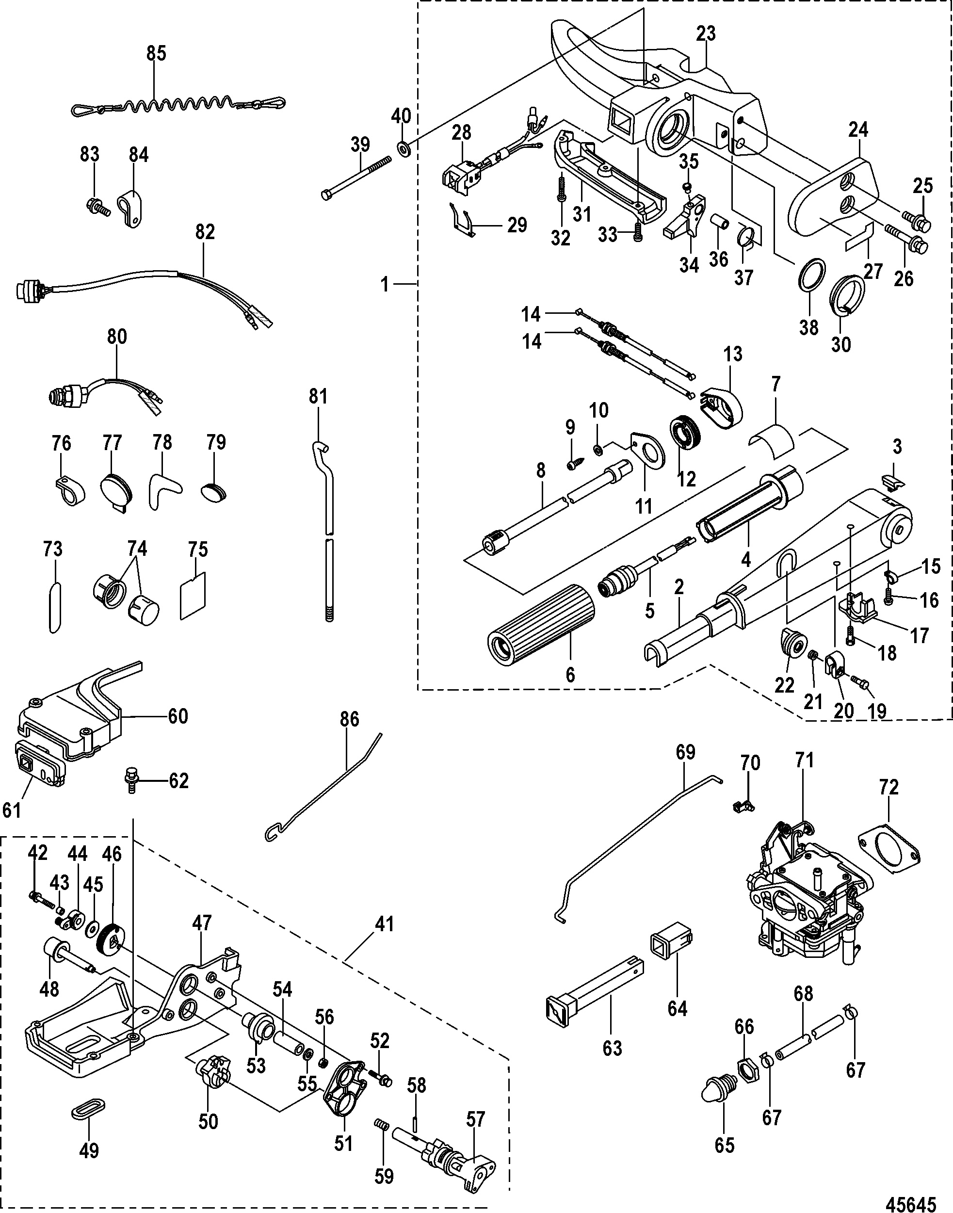 Kit de conversion de poignée de barre franche, électrique - 8M0051059