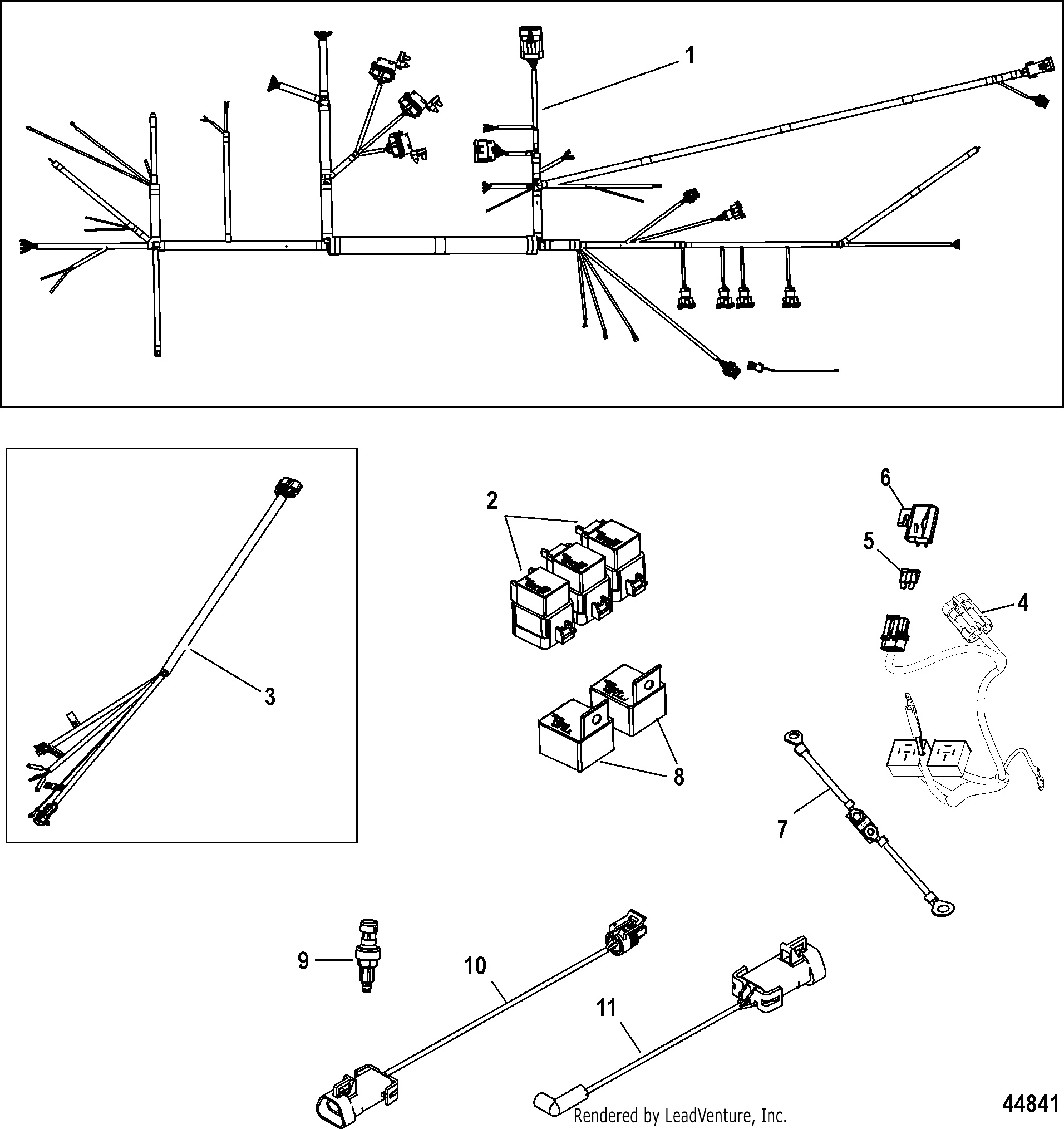 Composants électriques, faisceaux de câbles
