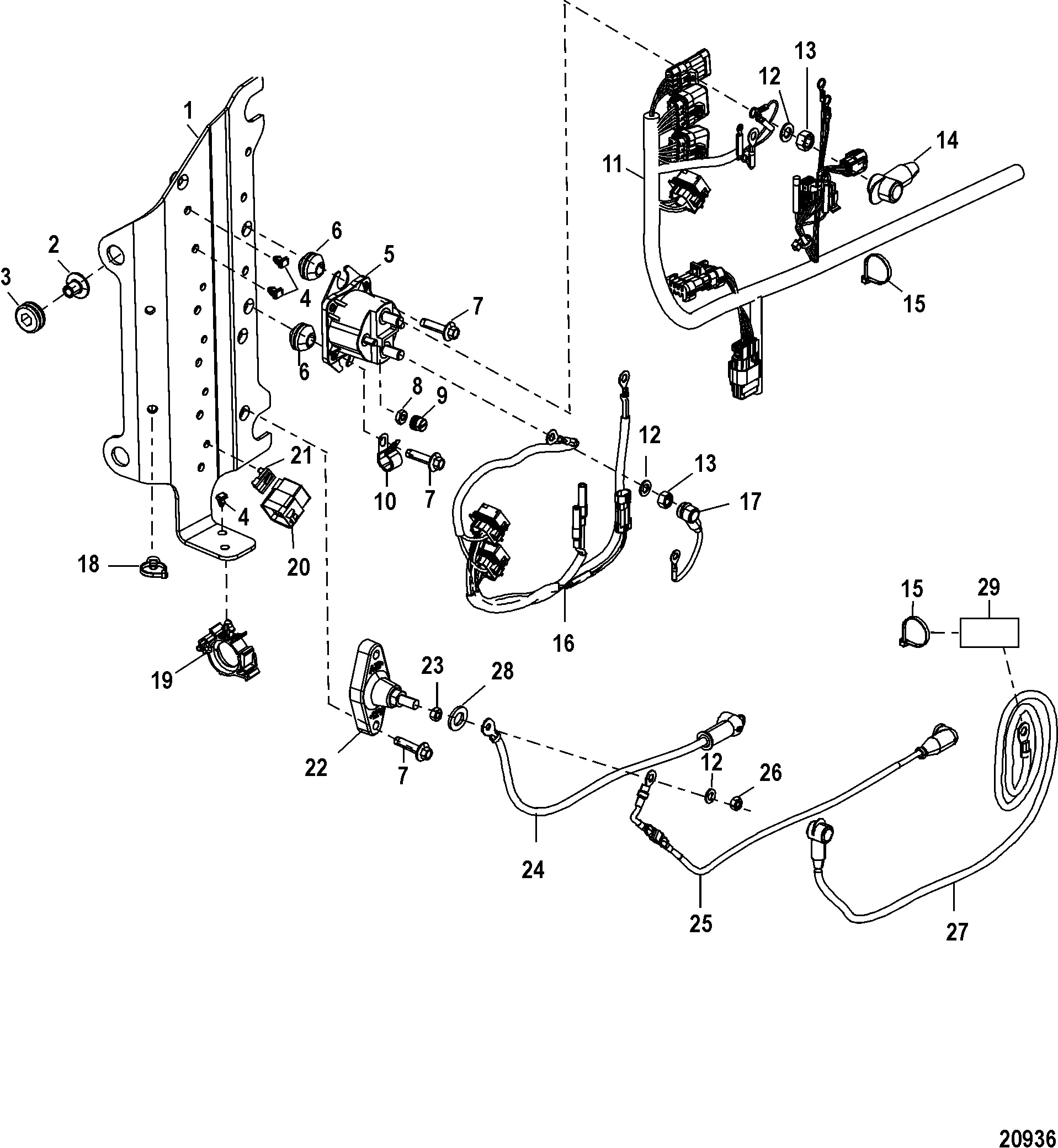 Electrical Plate Component, Serial Number 1B723942 and Below