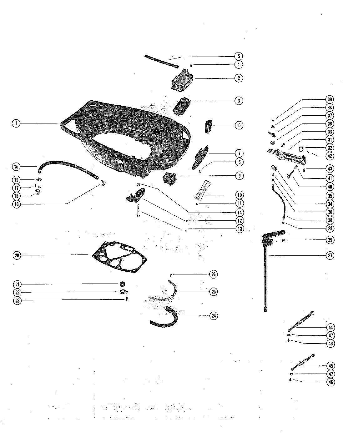 BOTTOM COWL AND SHIFT LINKAGE