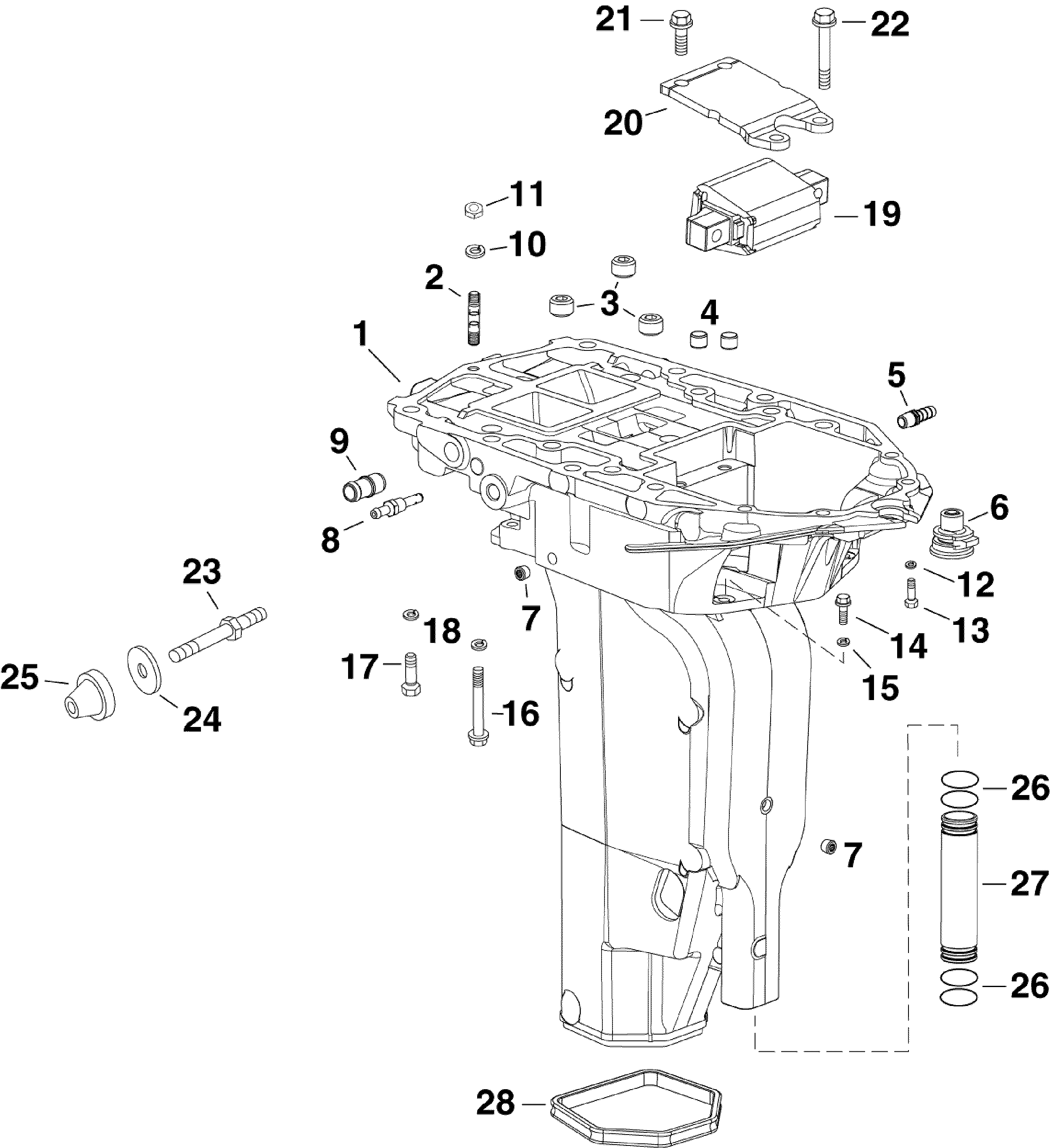 Inner exhaust housing (3.4 L)