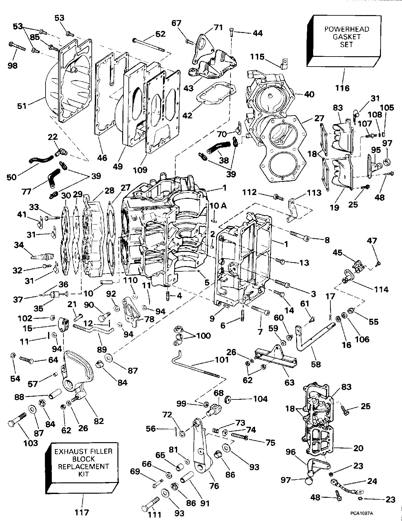 Cylindres et carter-moteur