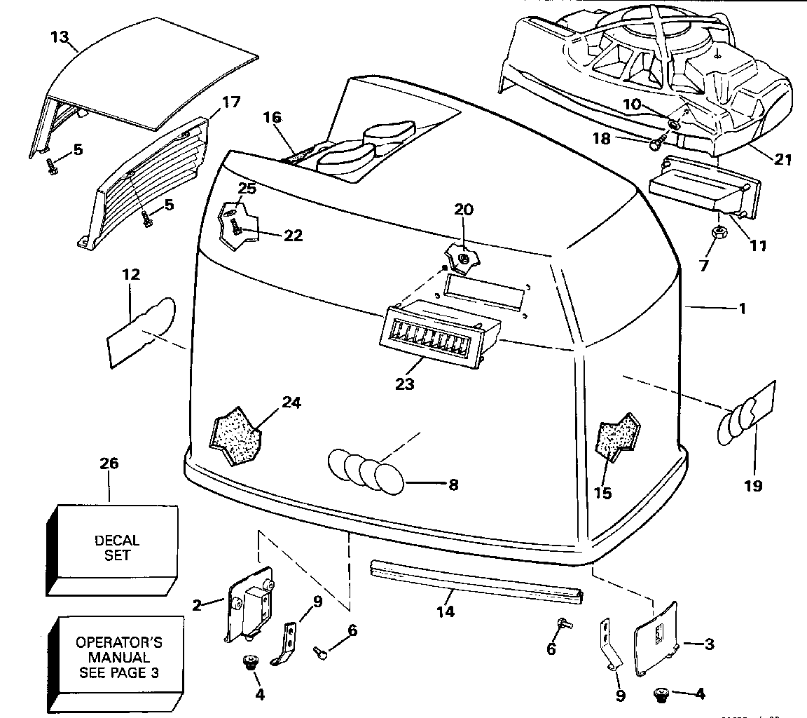 Capot moteur – Johnson – 185