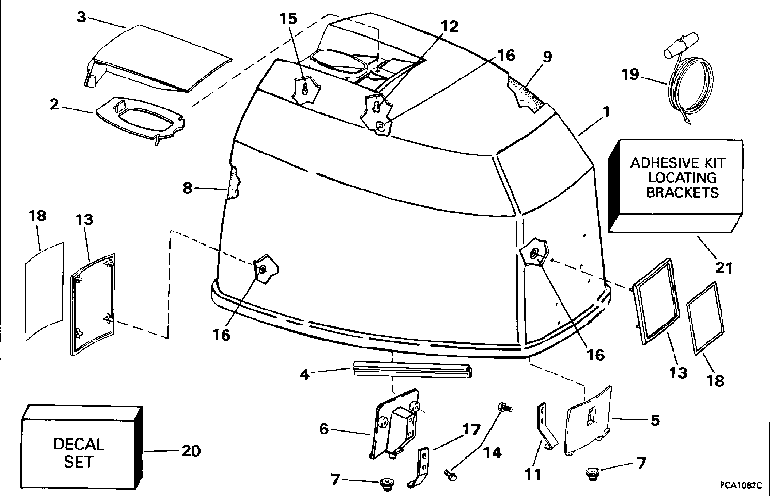 Capot moteur – Evinrude