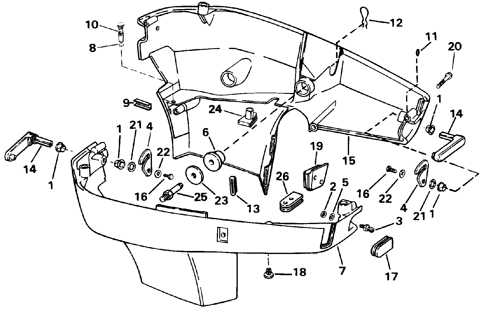 Capot moteur inférieur