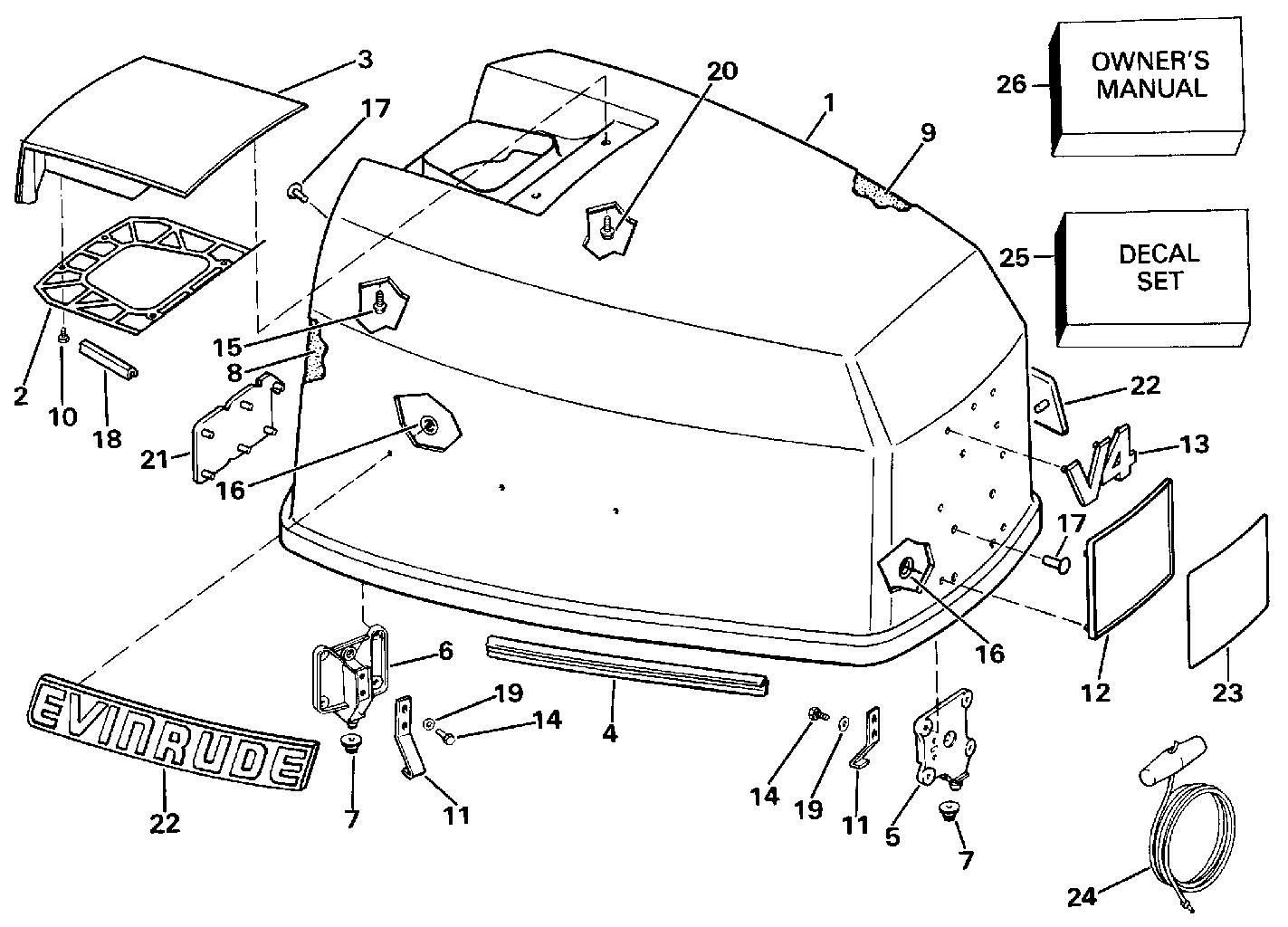 Capot moteur – Evinrude