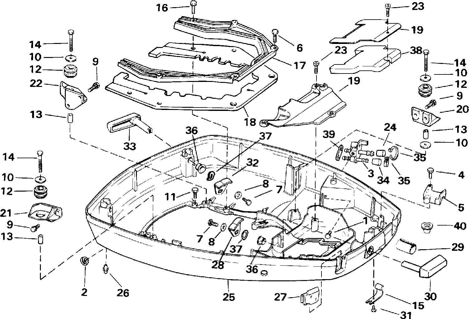Capot moteur inférieur