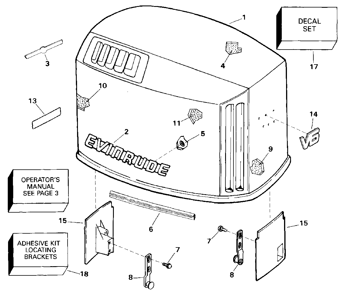 Capot moteur – Evinrude