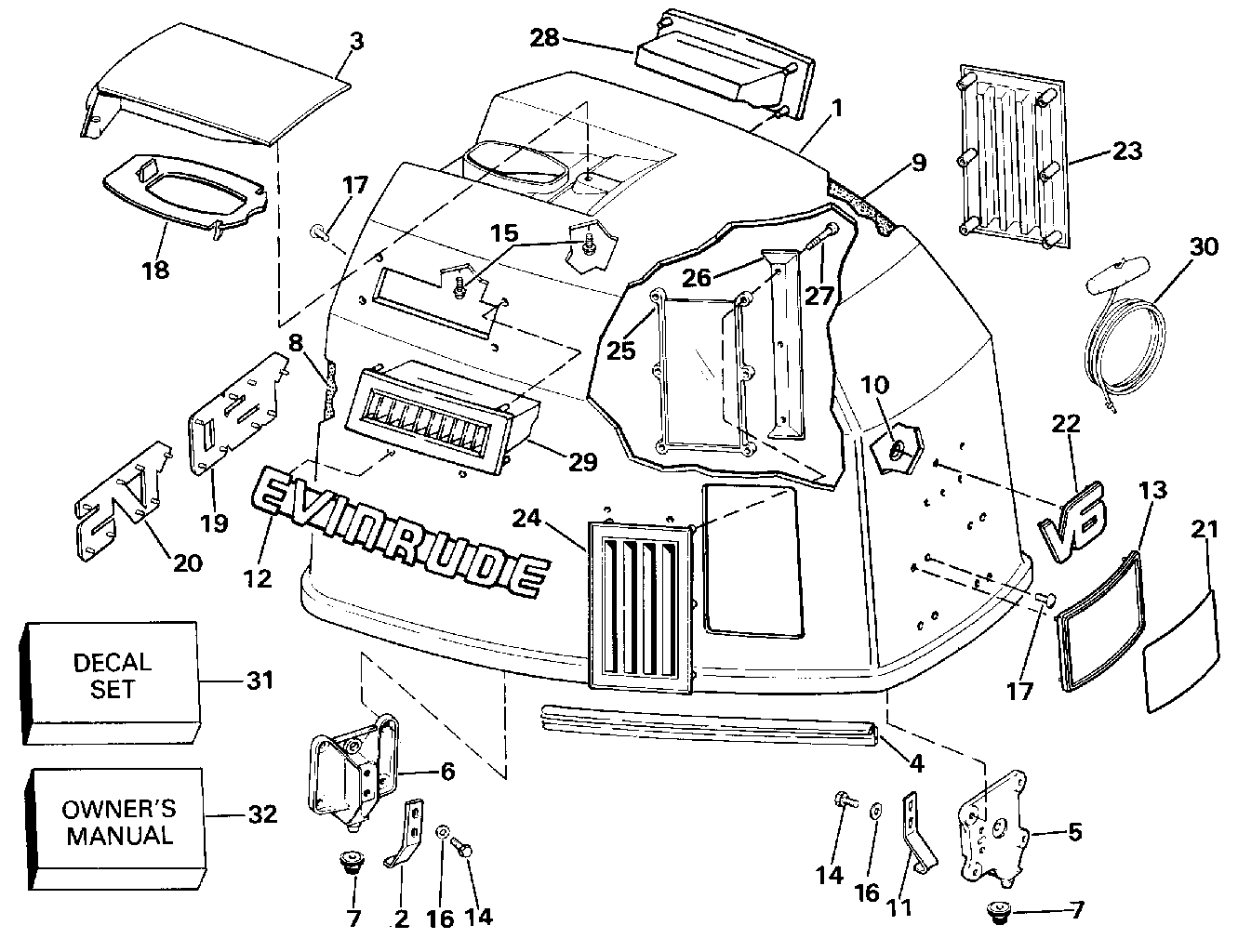Capot moteur – Evinrude
