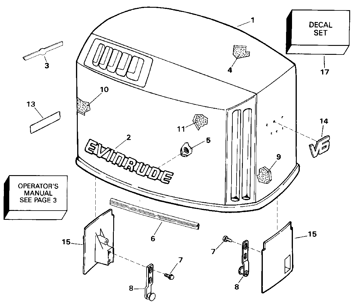 Capot moteur – Evinrude
