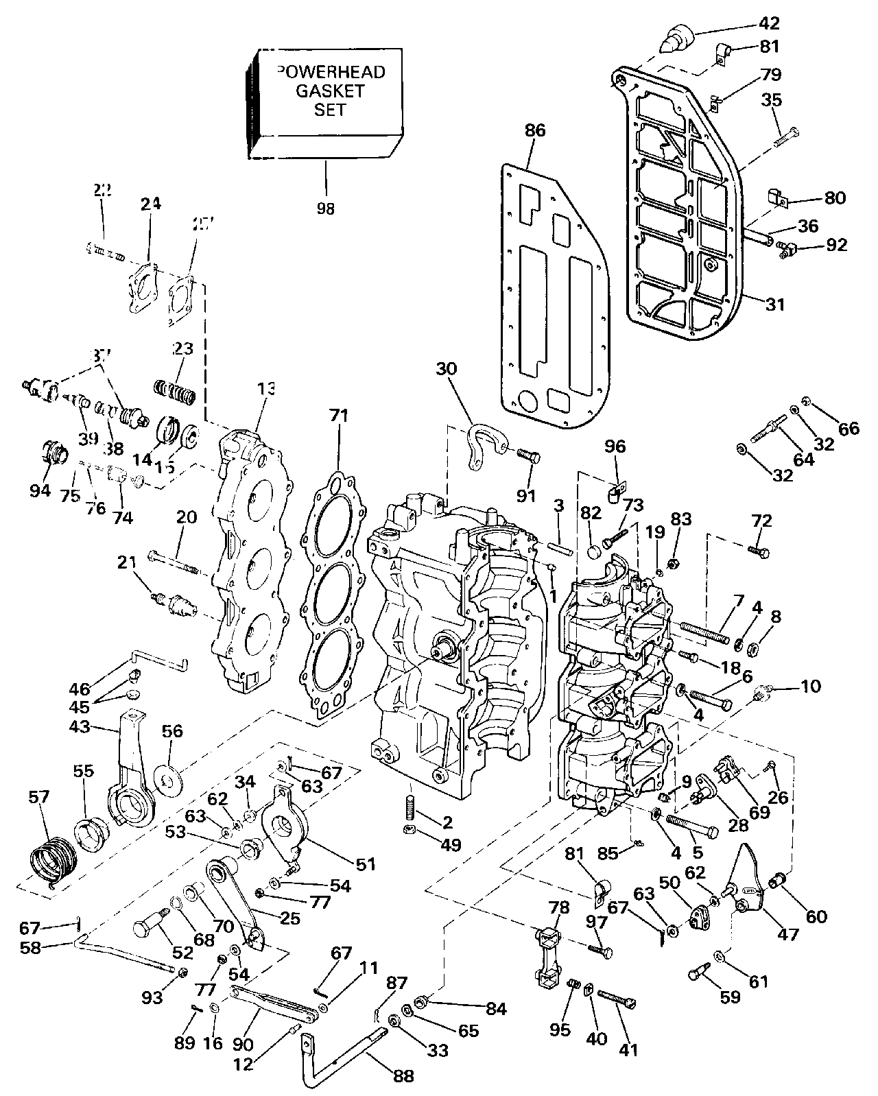 Cylindres et carter-moteur