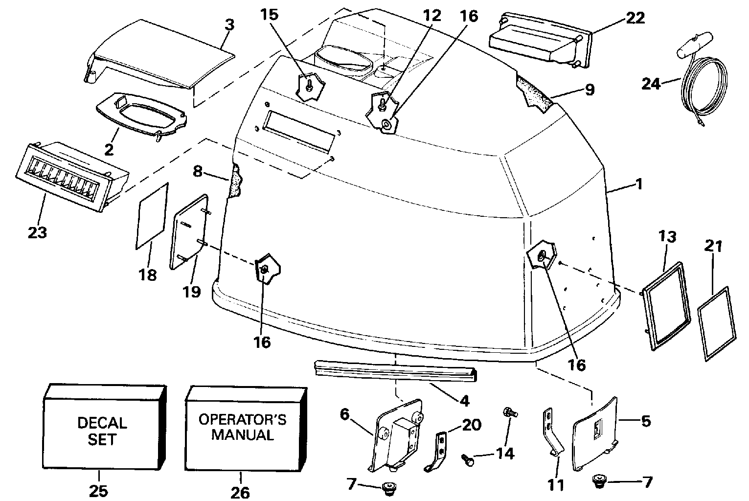 Capot moteur – Johnson