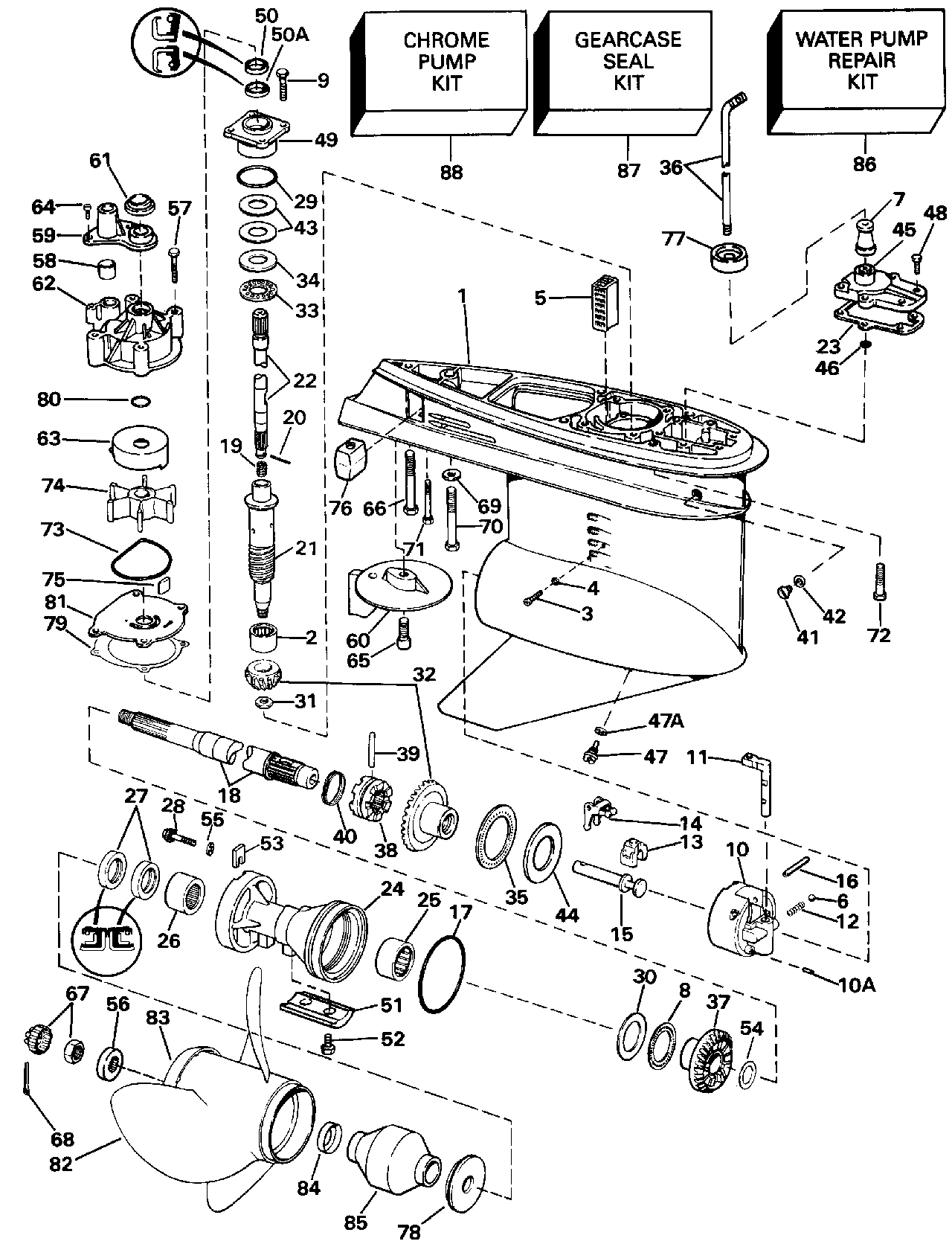 Carter d’embase – 140TX, rotation standard