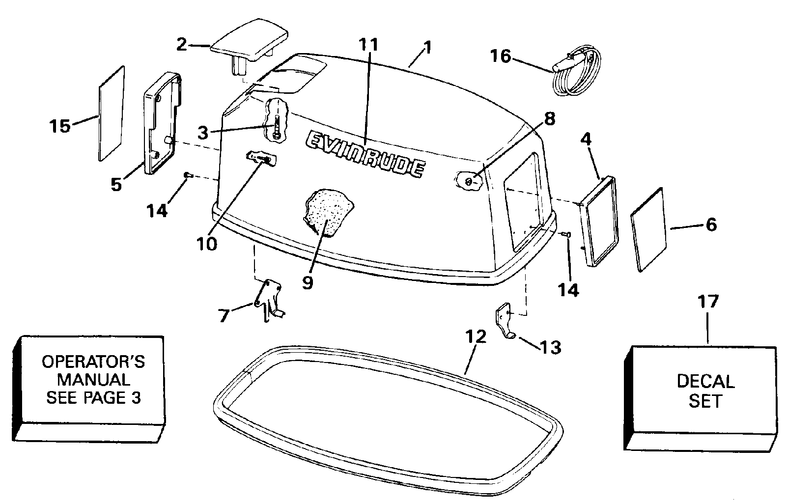 Capot moteur – Evinrude