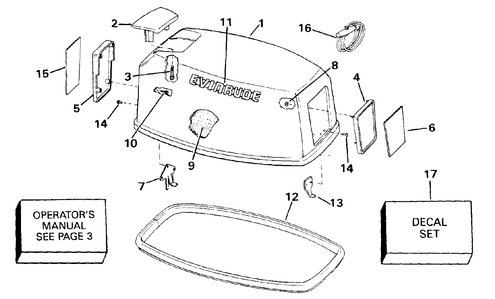 Capot moteur – Evinrude