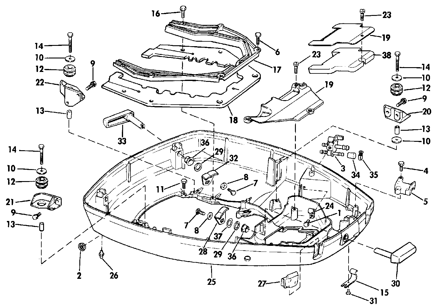Capot moteur inférieur