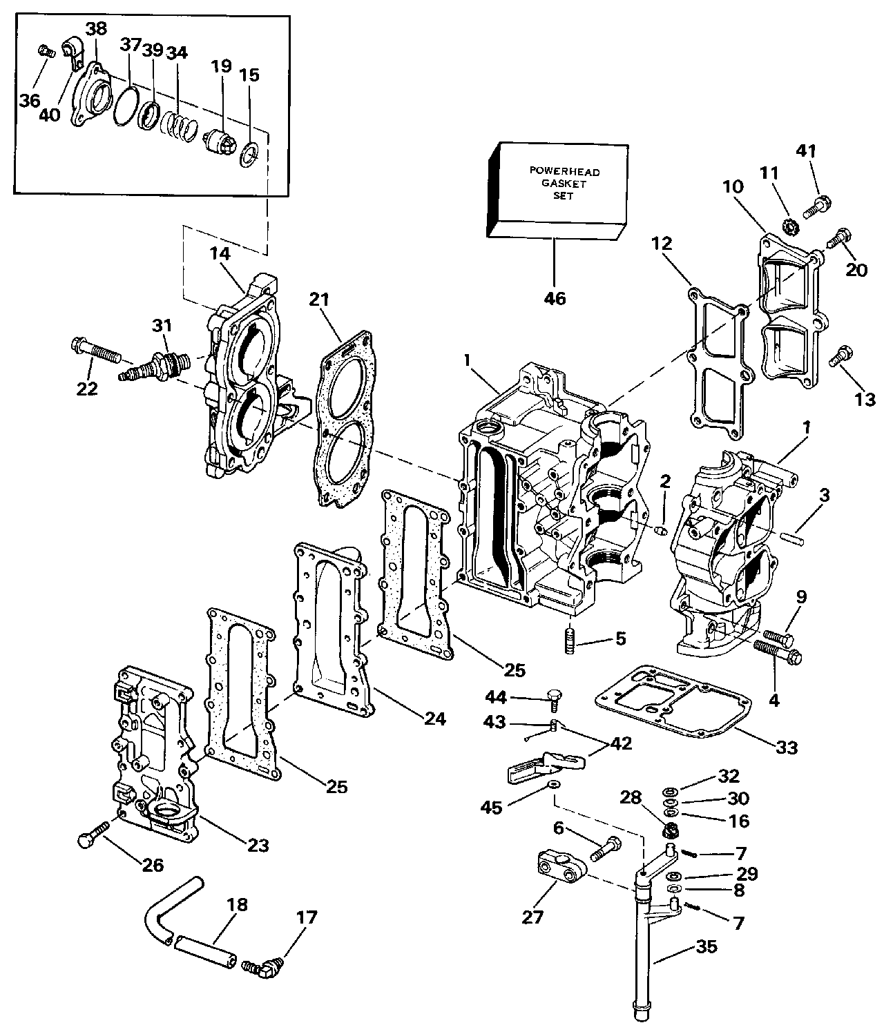 Cylindres et carter-moteur