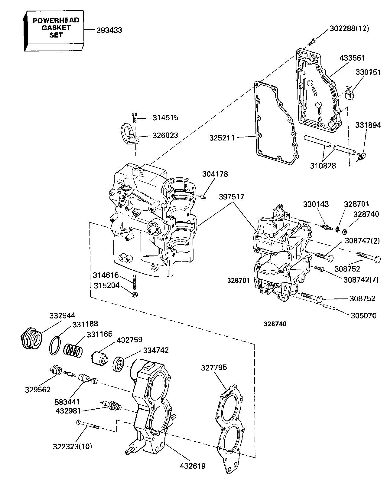 Cylinders and crankcase