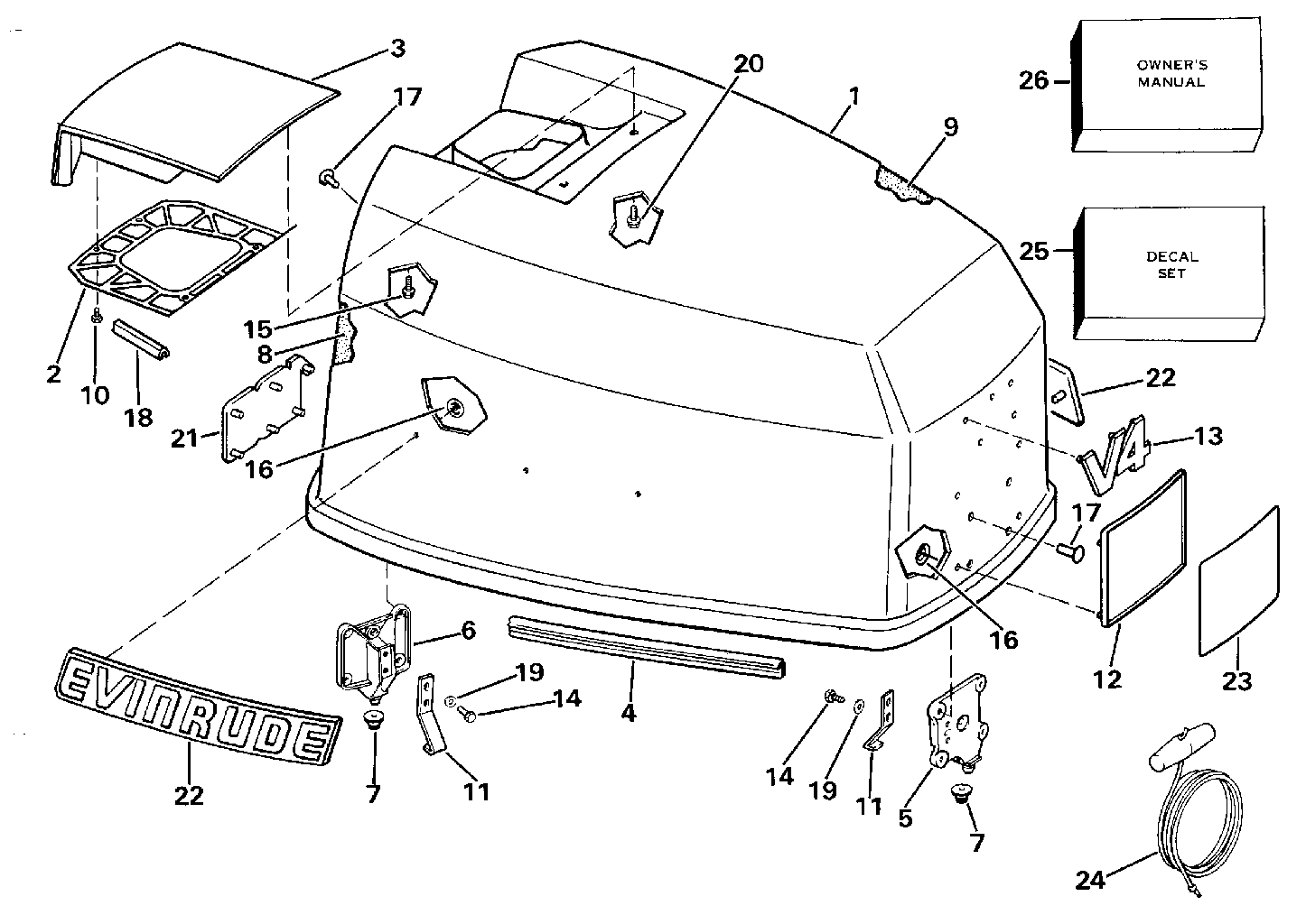 Capot moteur – Evinrude