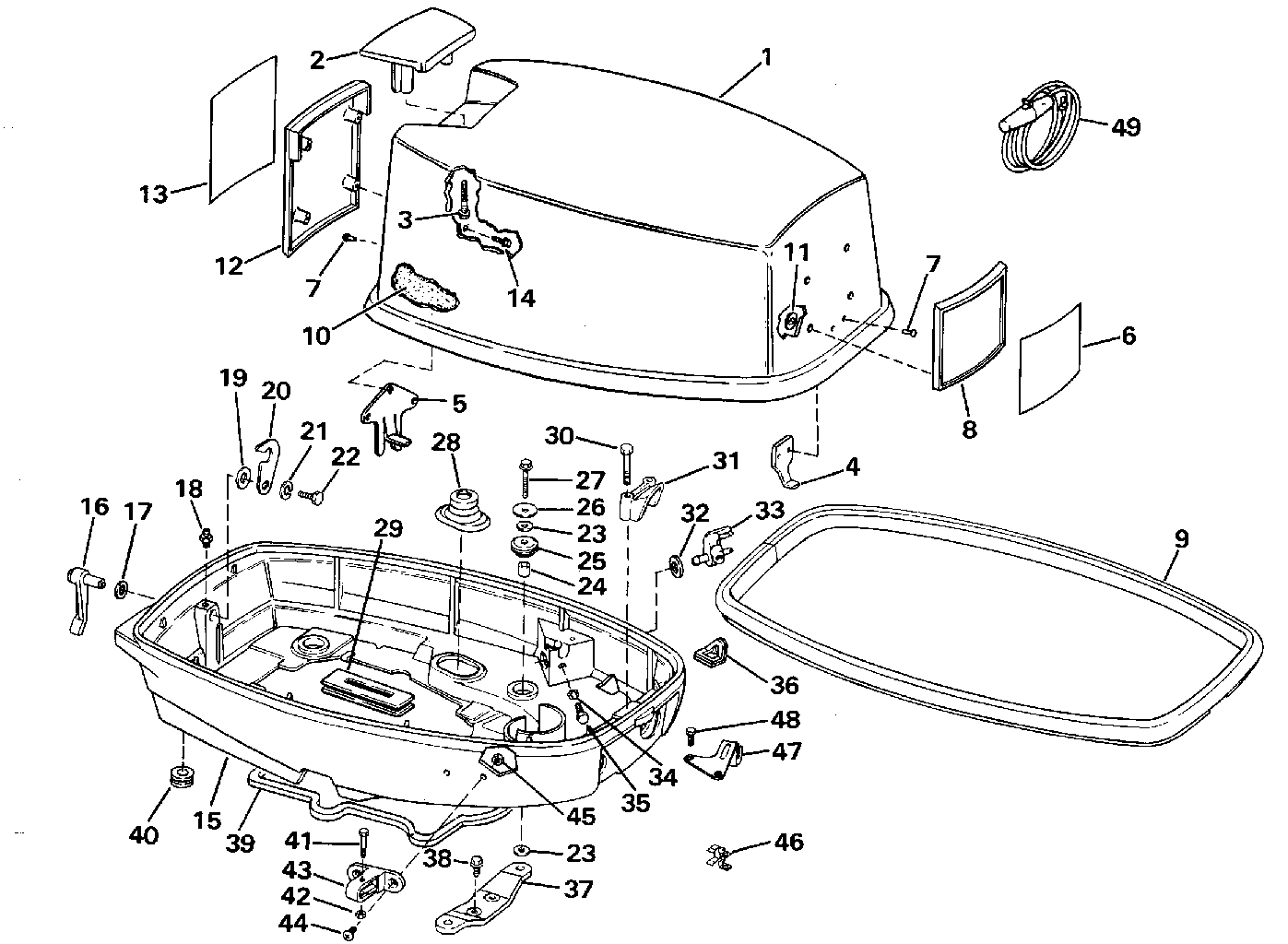 Capot moteur – Johnson