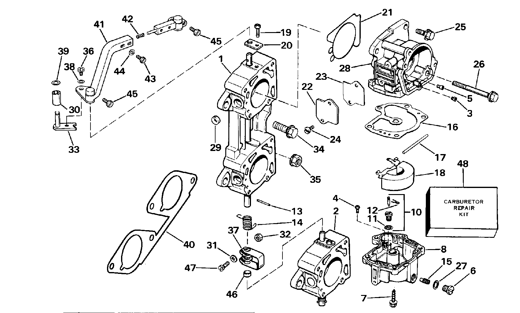 Carburateur et tringlerie