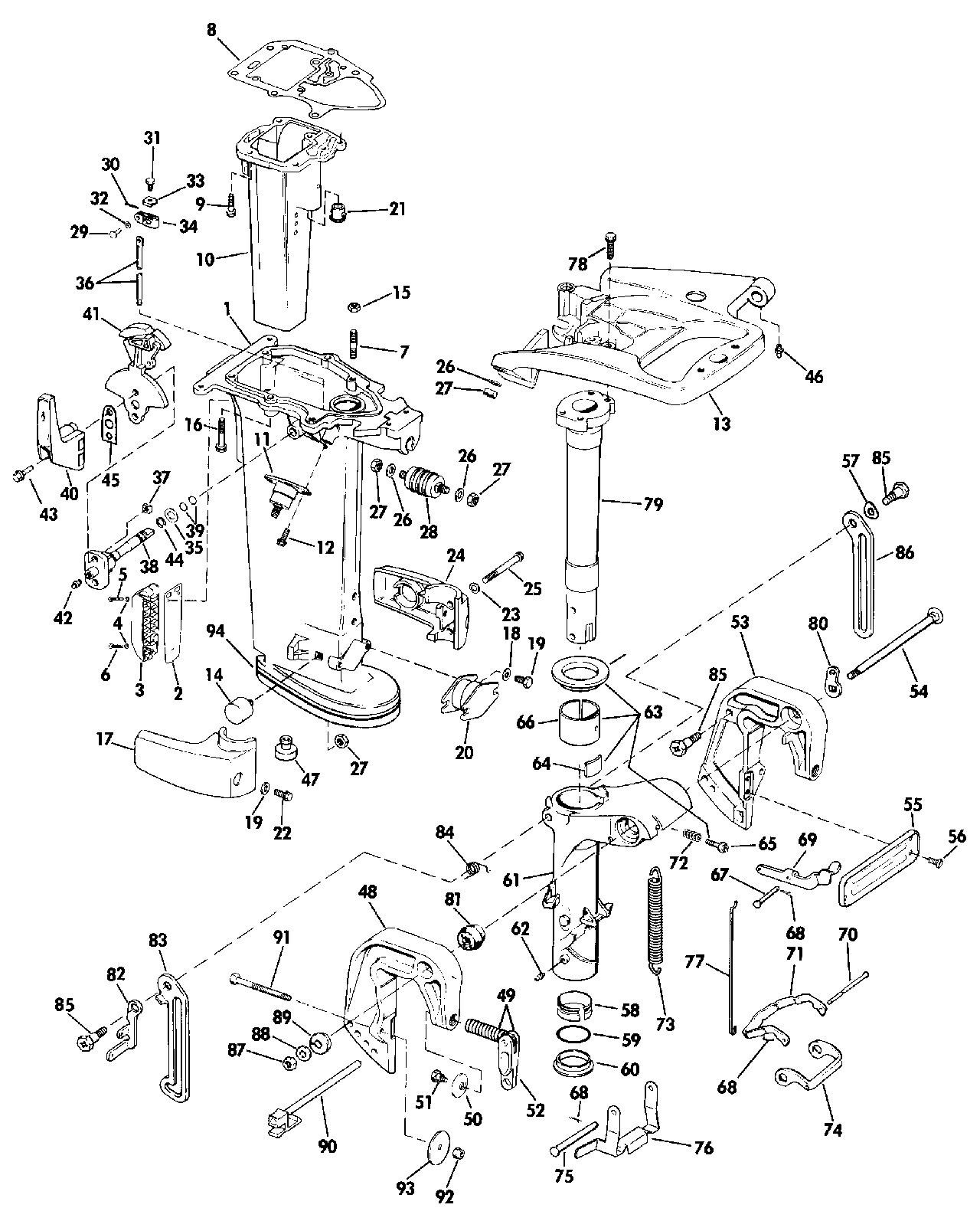 Section médiane — modèles 20 et 25 uniquement
