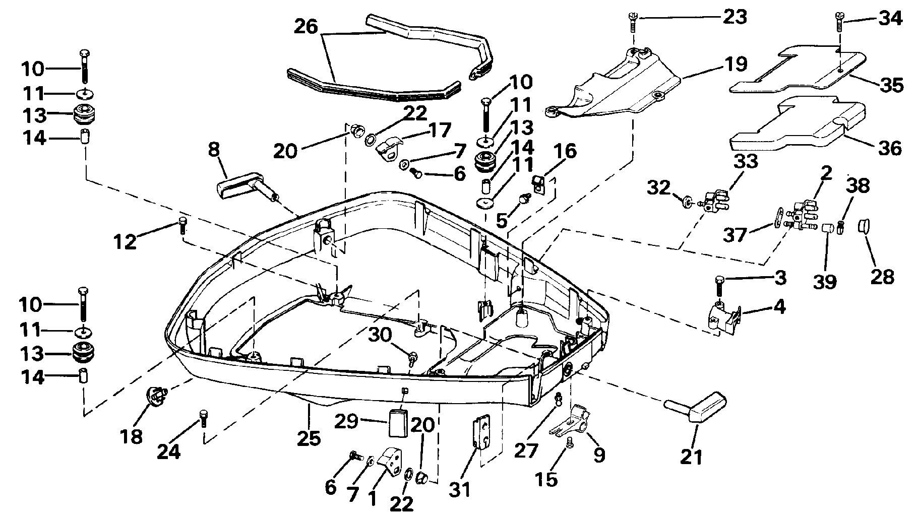 Capot moteur inférieur