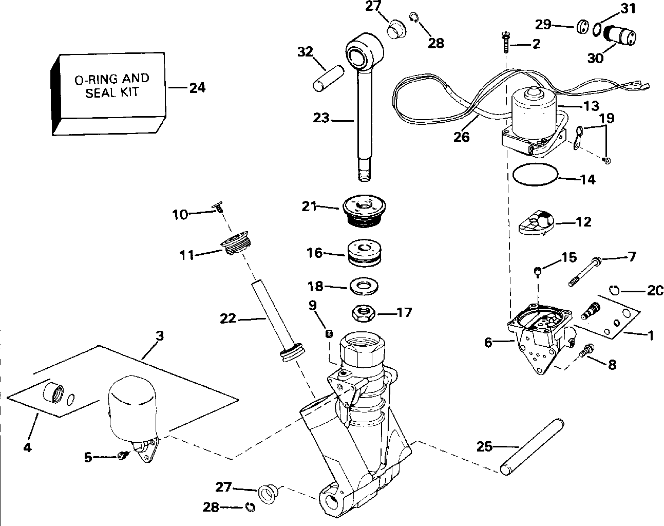 Ensemble hydraulique de correction d’assiette et de relevage