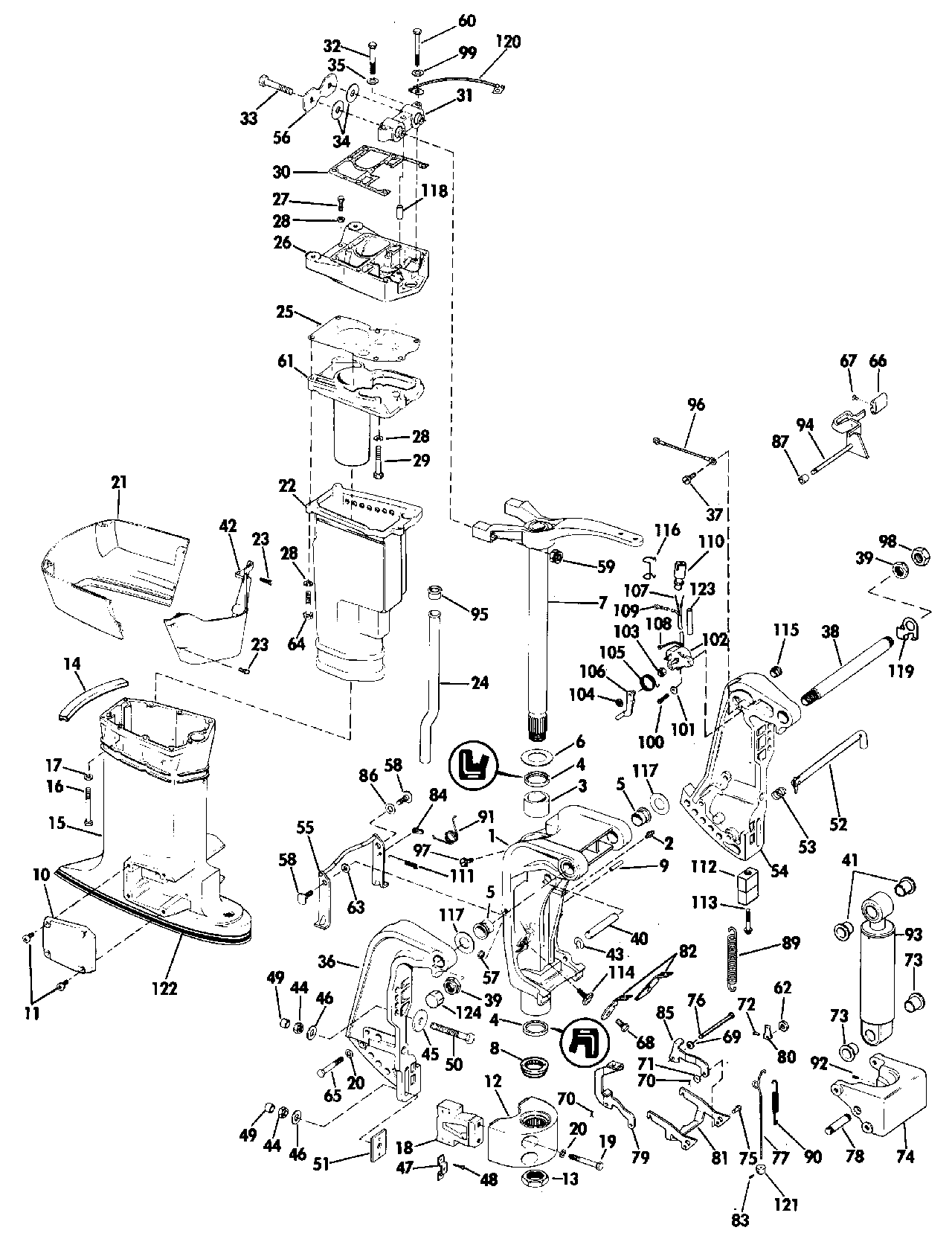 Section intermédiaire, modèles 60EL et 60TL uniquement