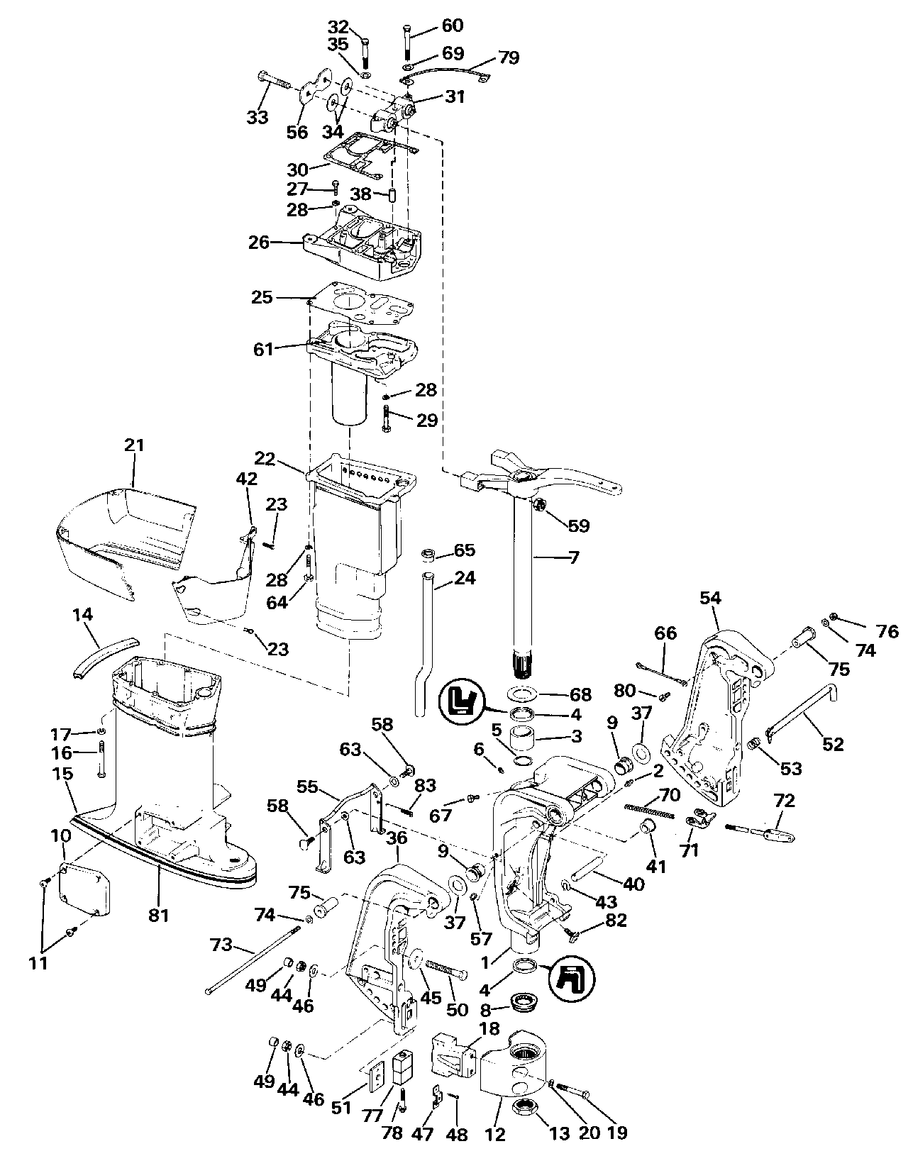 Section intermédiaire, modèle 60TTL uniquement