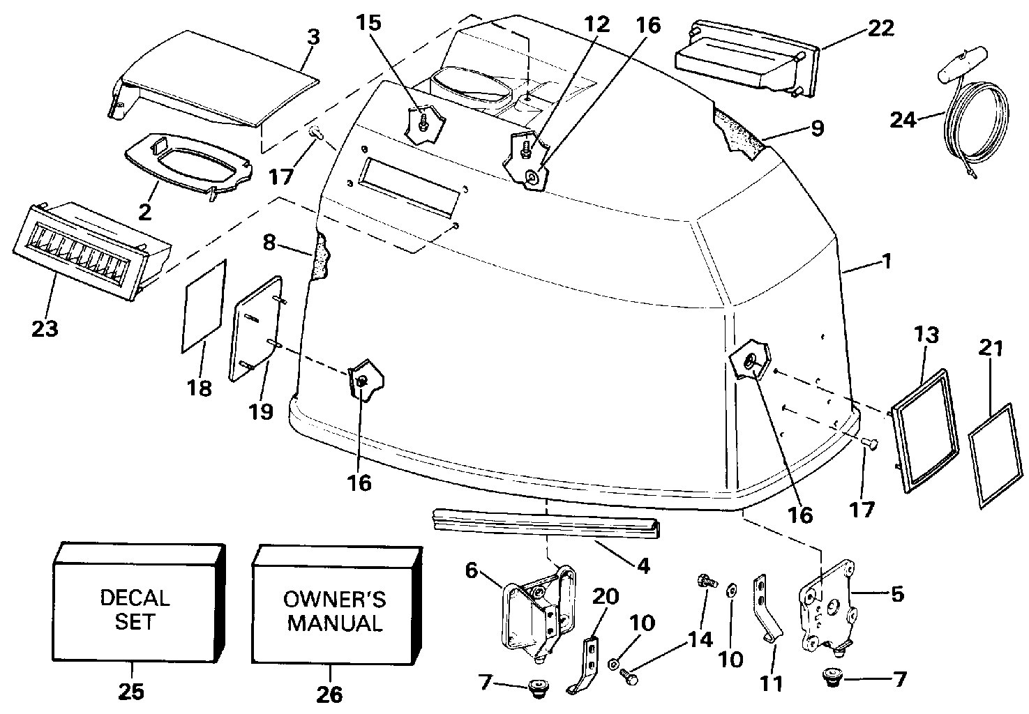 Capot moteur – Johnson