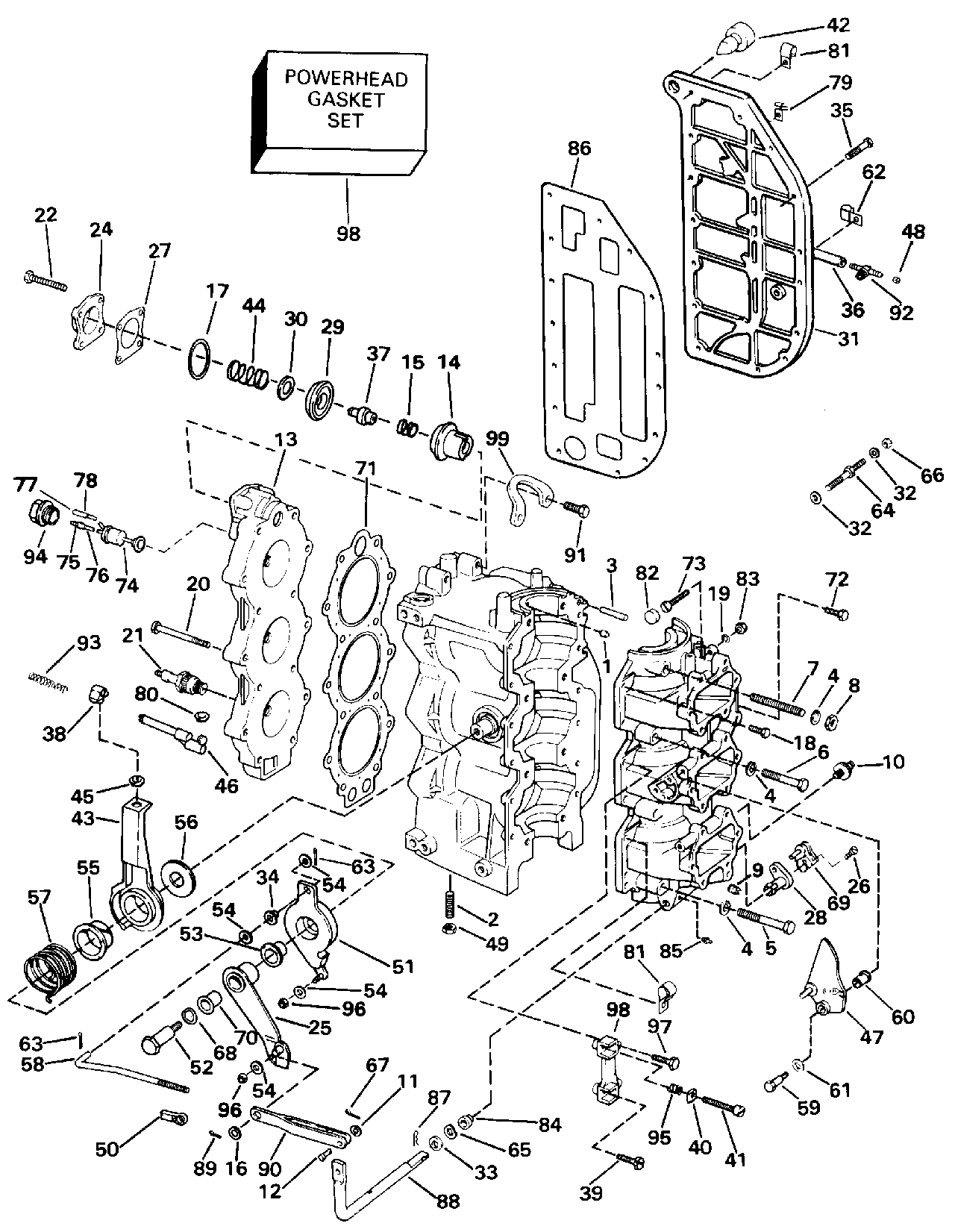 Cylindres et carter-moteur