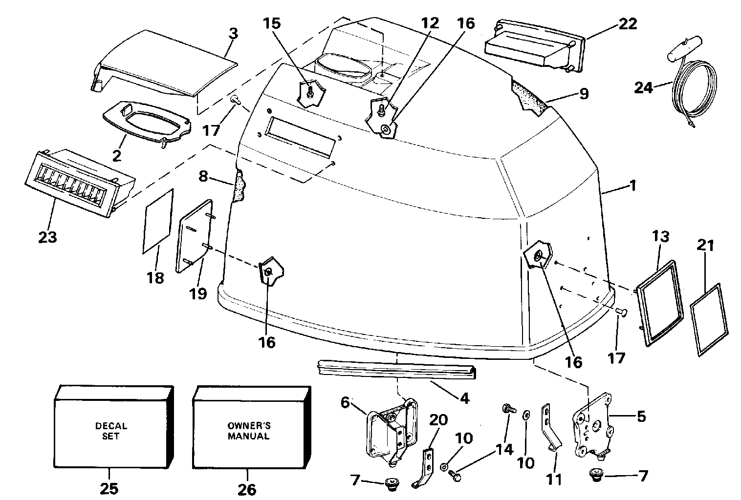 Capot moteur – Johnson
