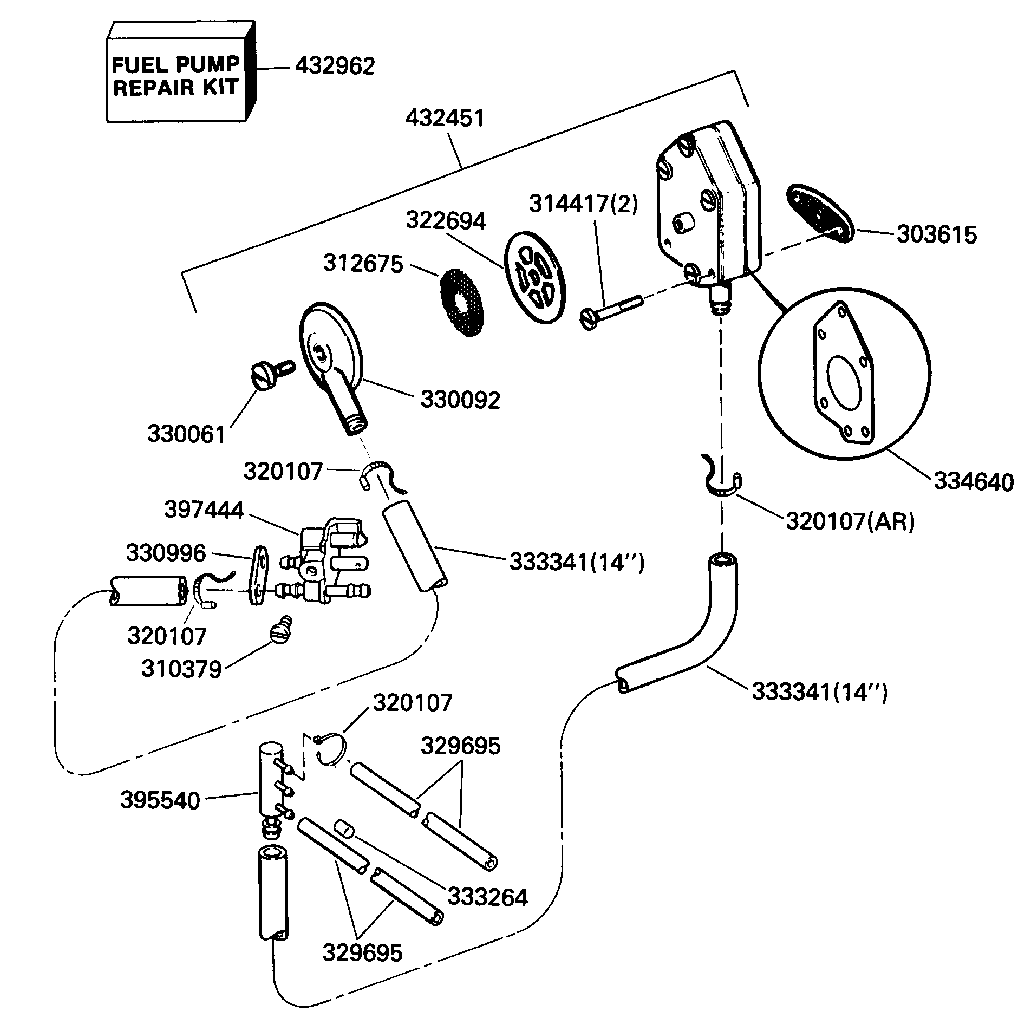 Pompe à carburant et filtre avec corde – TE – TTL