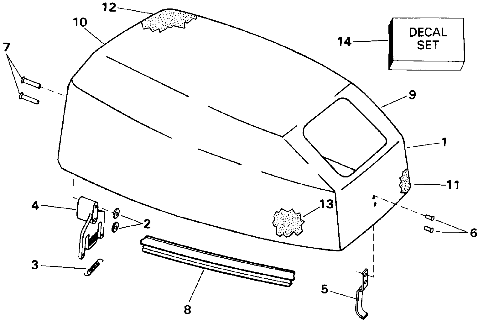 Capot moteur – Johnson
