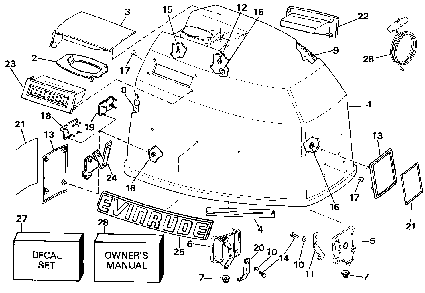 Capot moteur – Evinrude