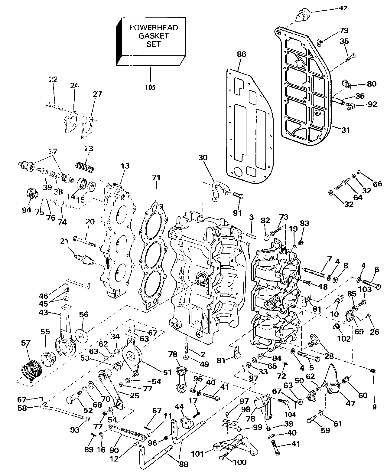 Cylindres et carter-moteur