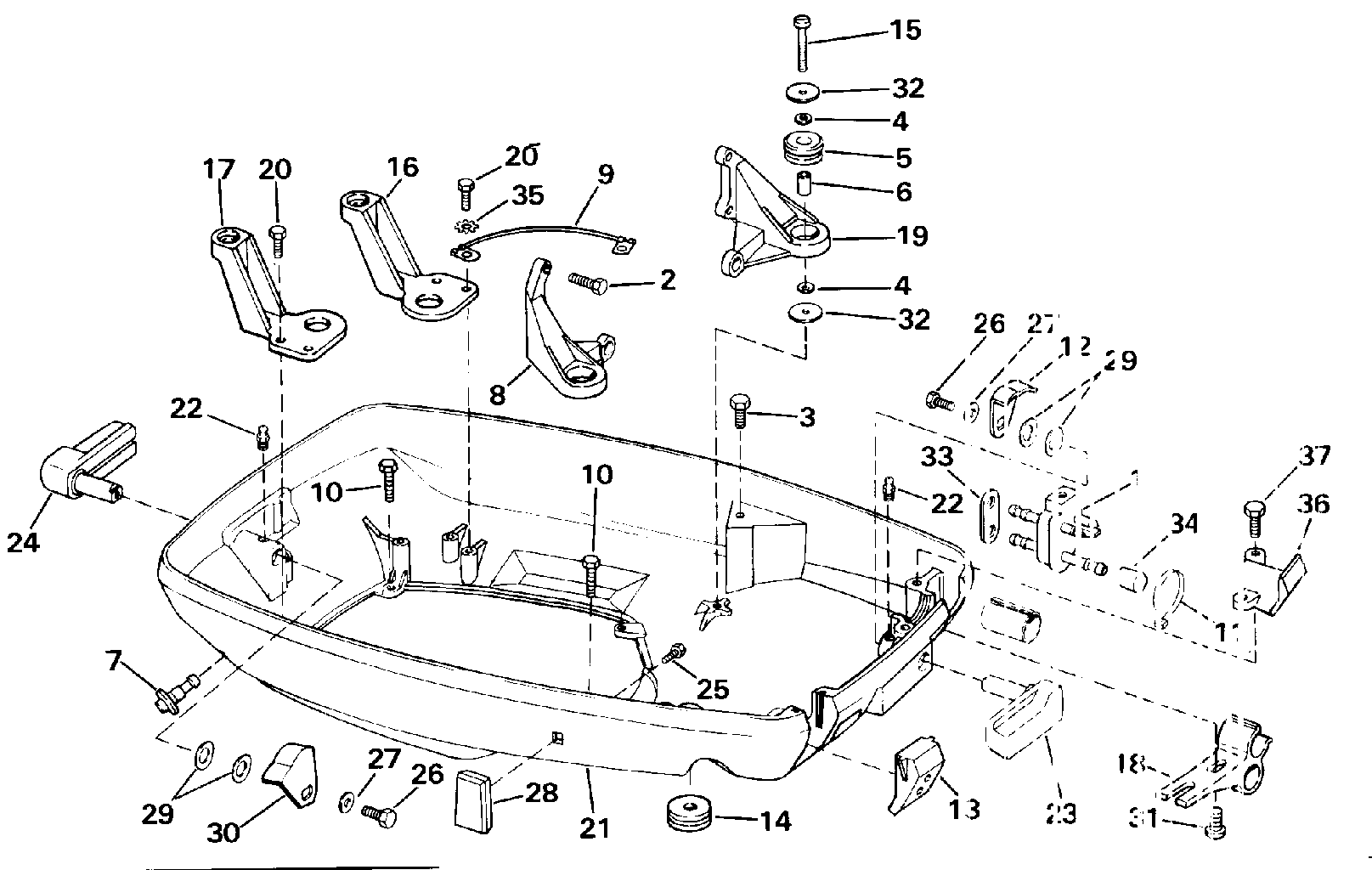 Capot moteur inférieur