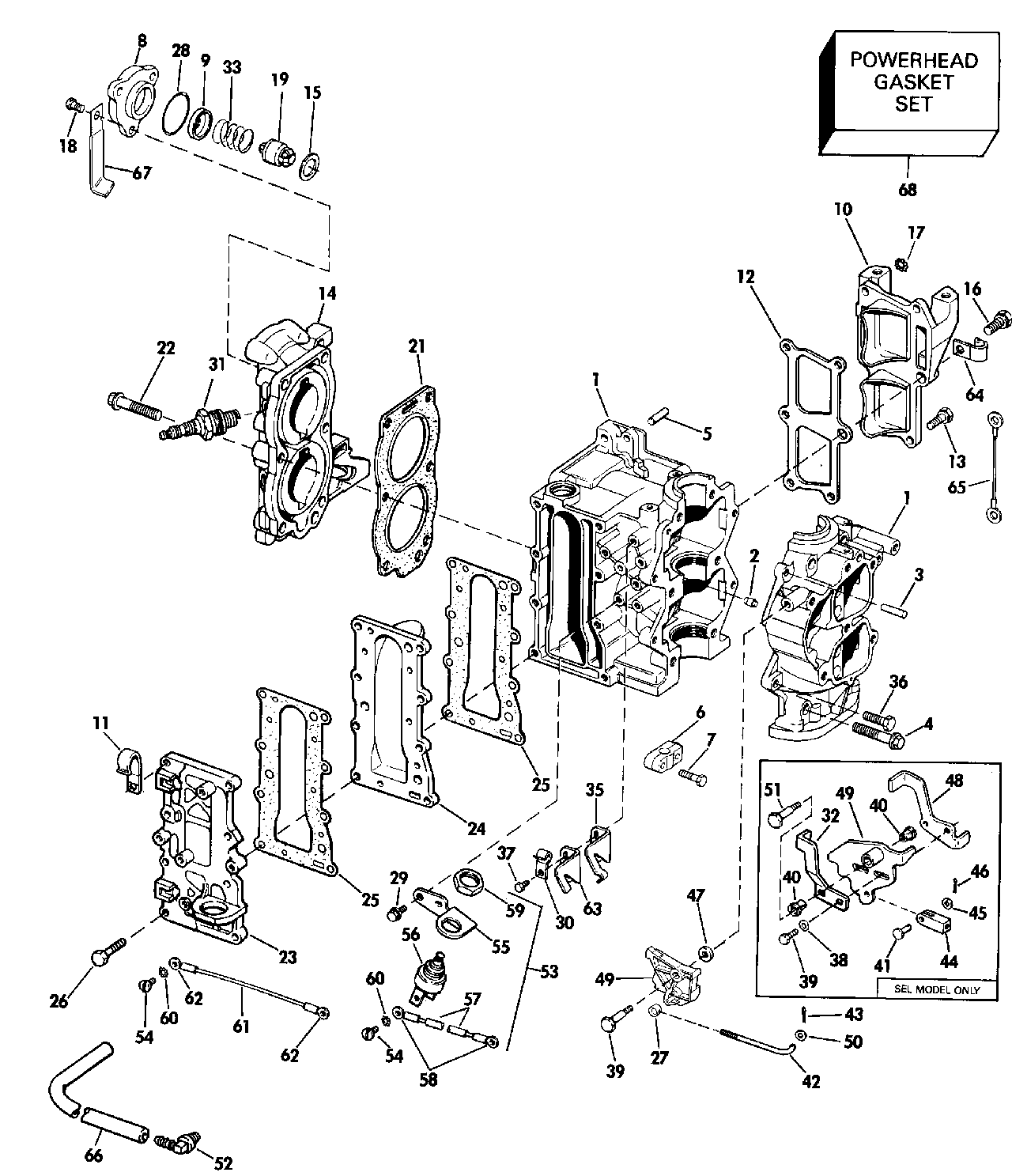 Cylindres et carter-moteur