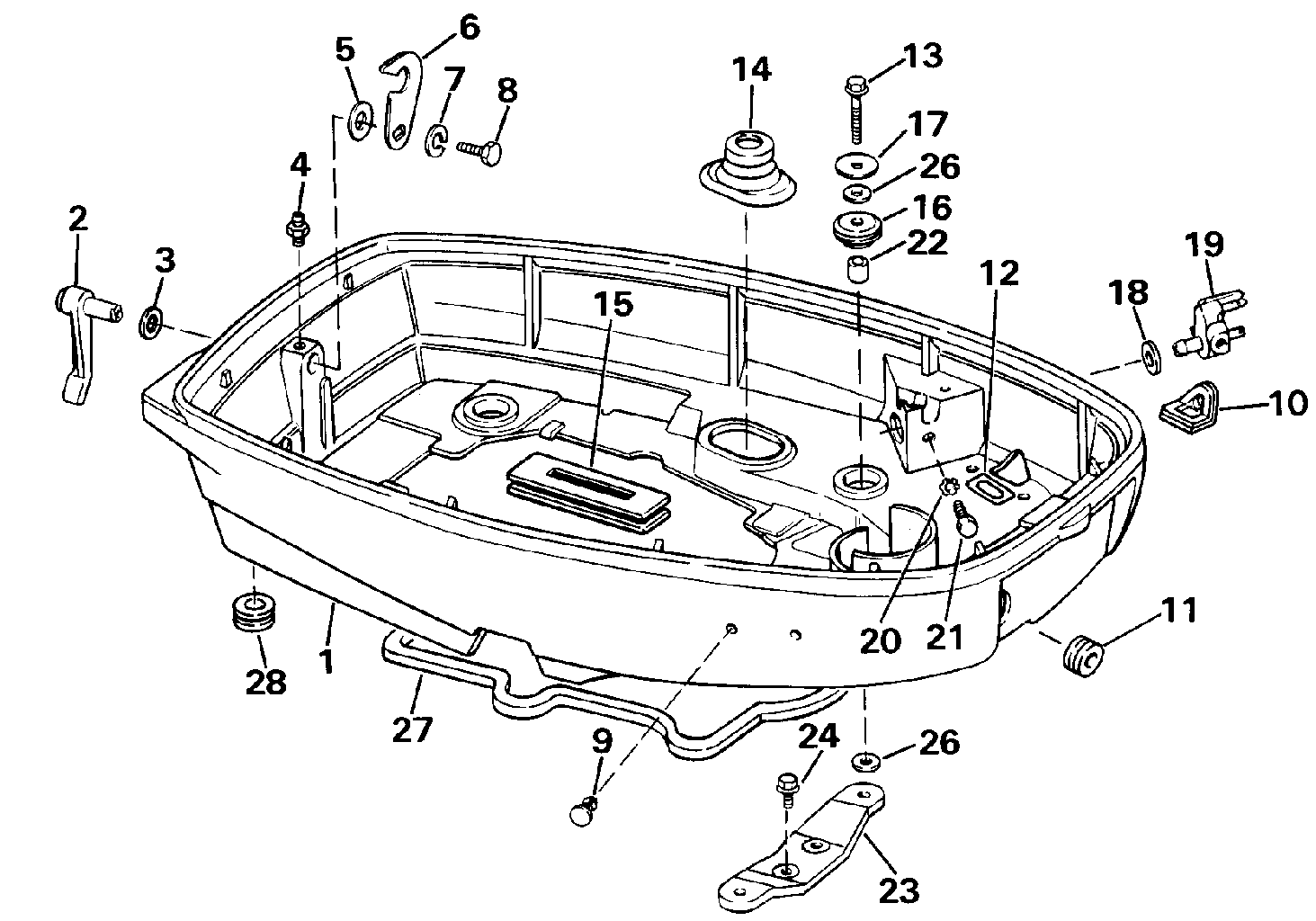 Capot moteur inférieur