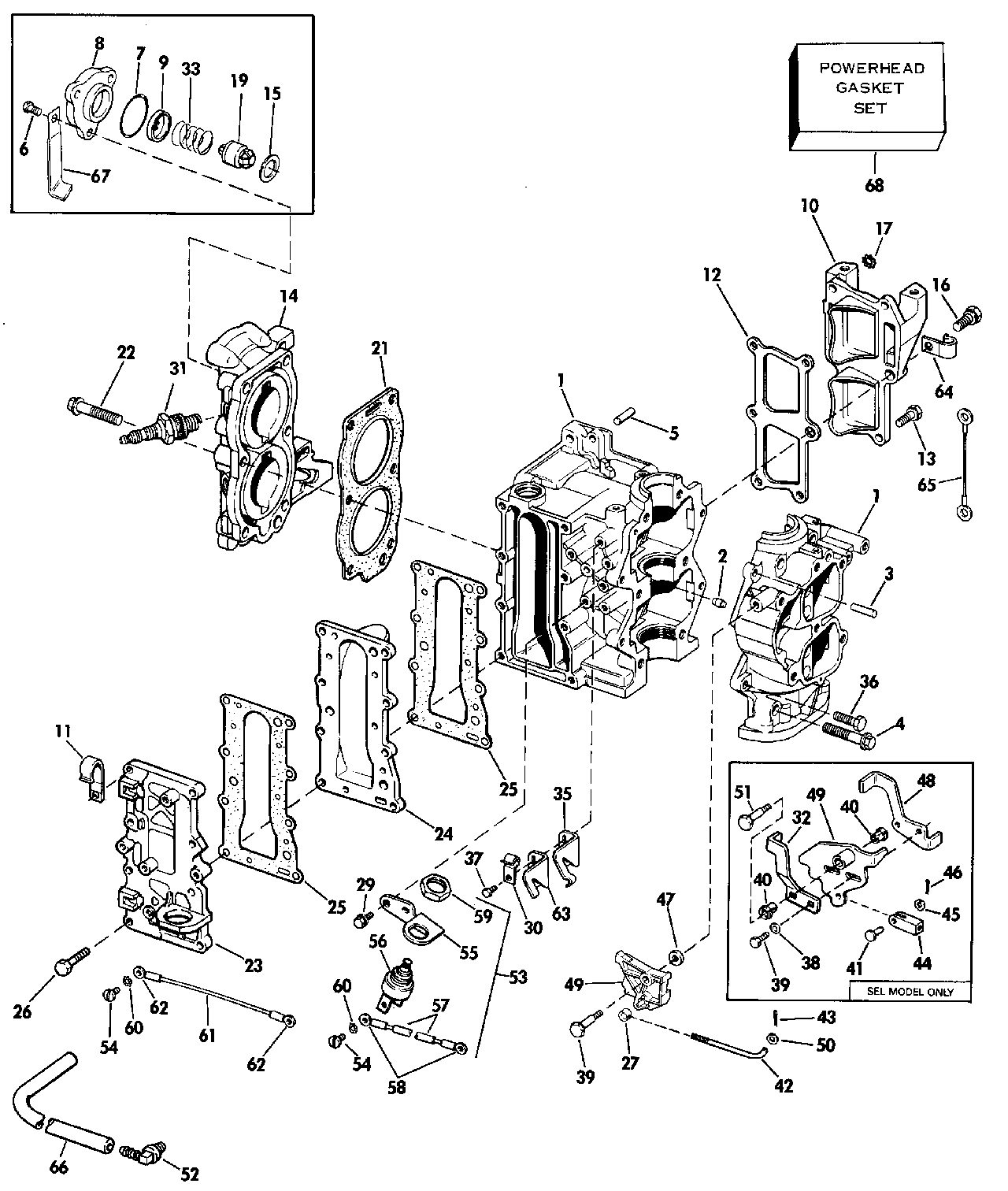 Cylindres et carter-moteur