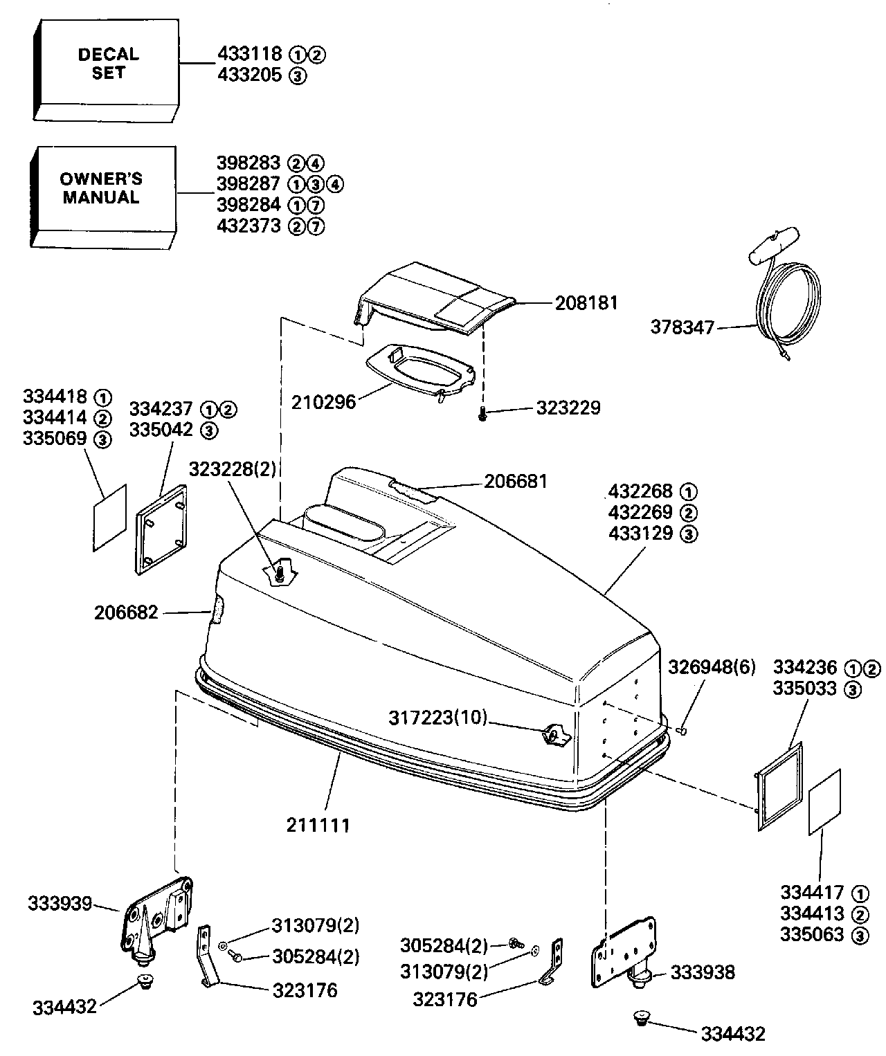 Capot moteur – Johnson 50